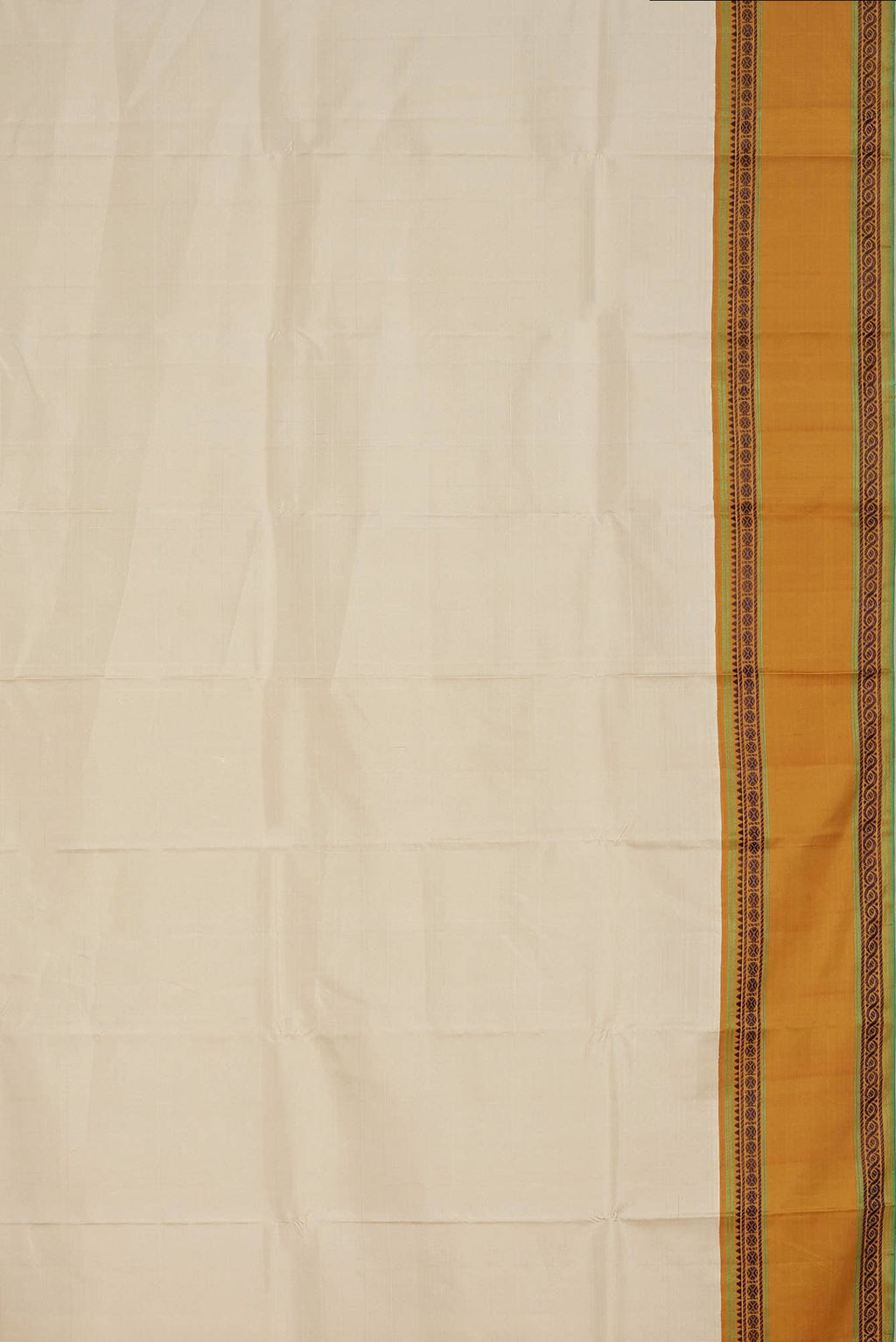 Cream Kanchipuram Silk Saree
