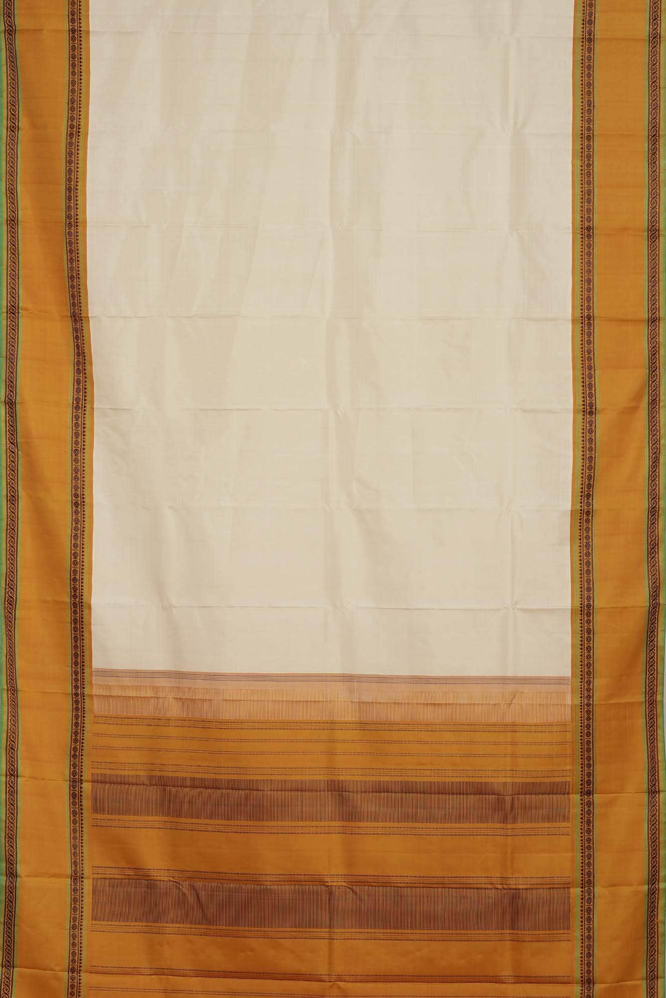 Cream Kanchipuram Silk Saree