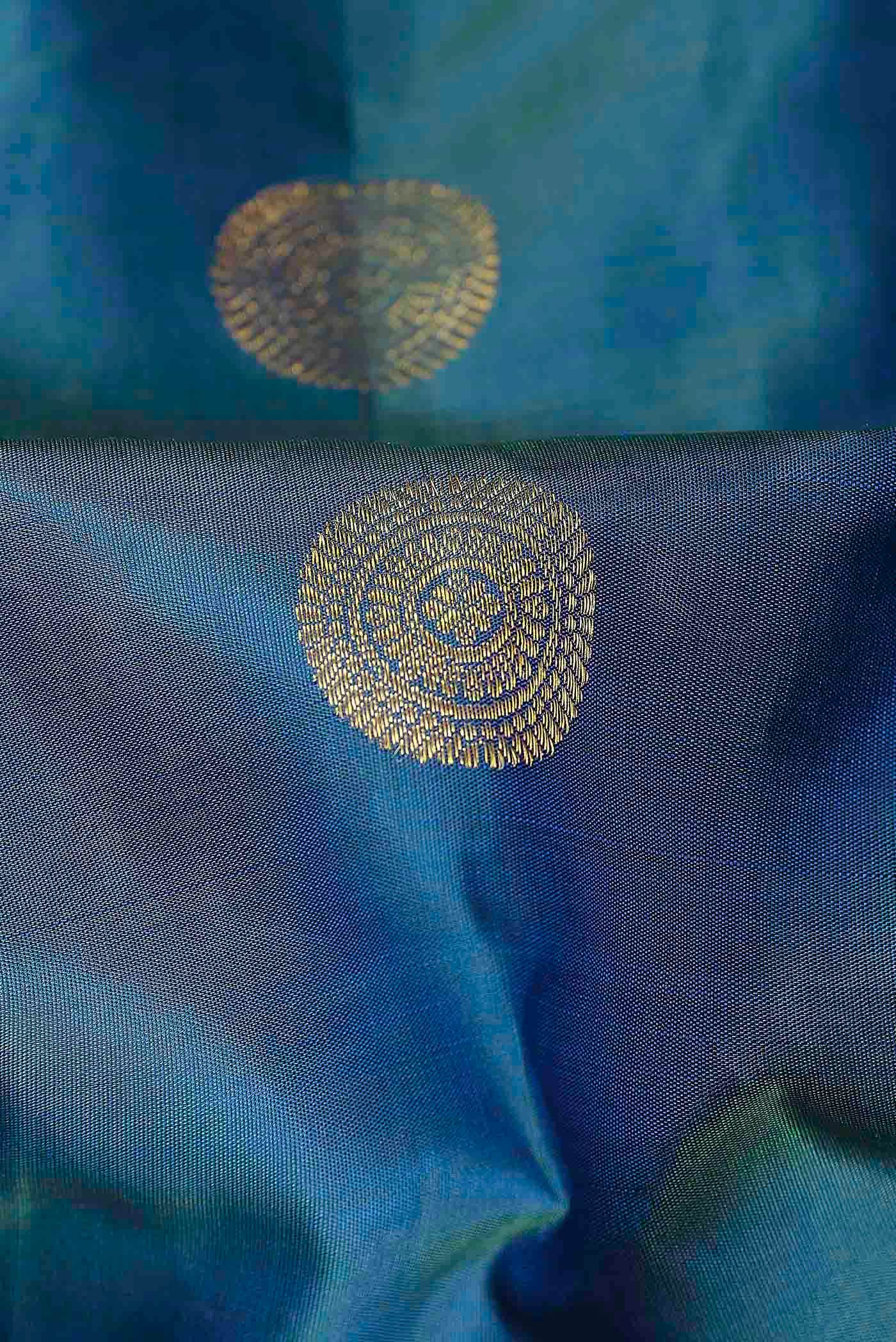 Blue Kanchipuram Silk Saree