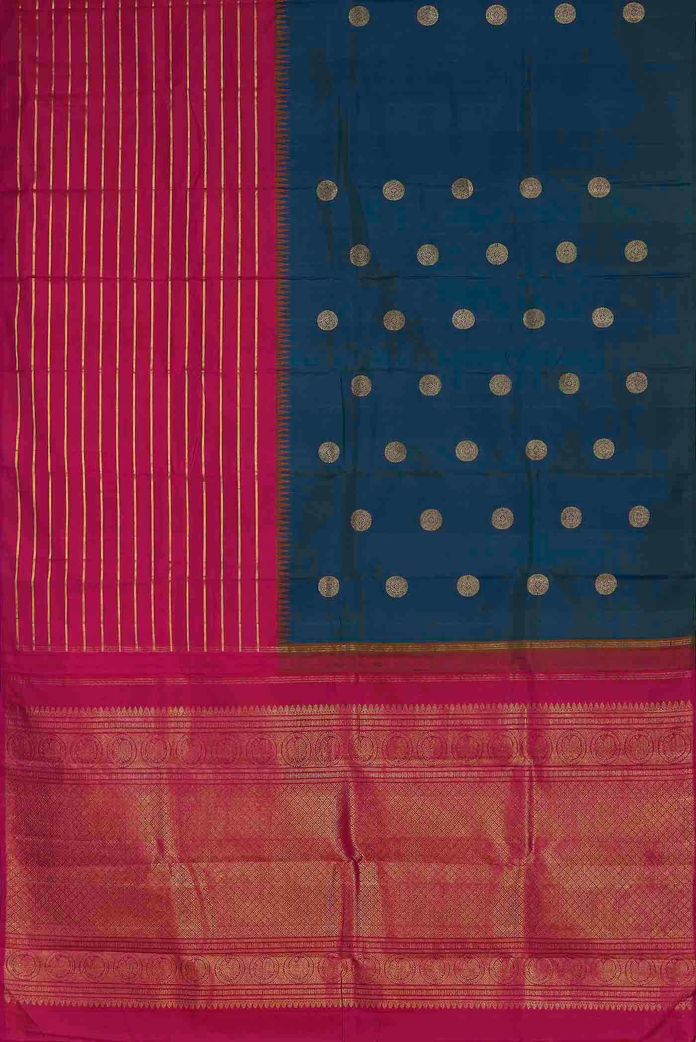 Blue Kanchipuram Silk Saree
