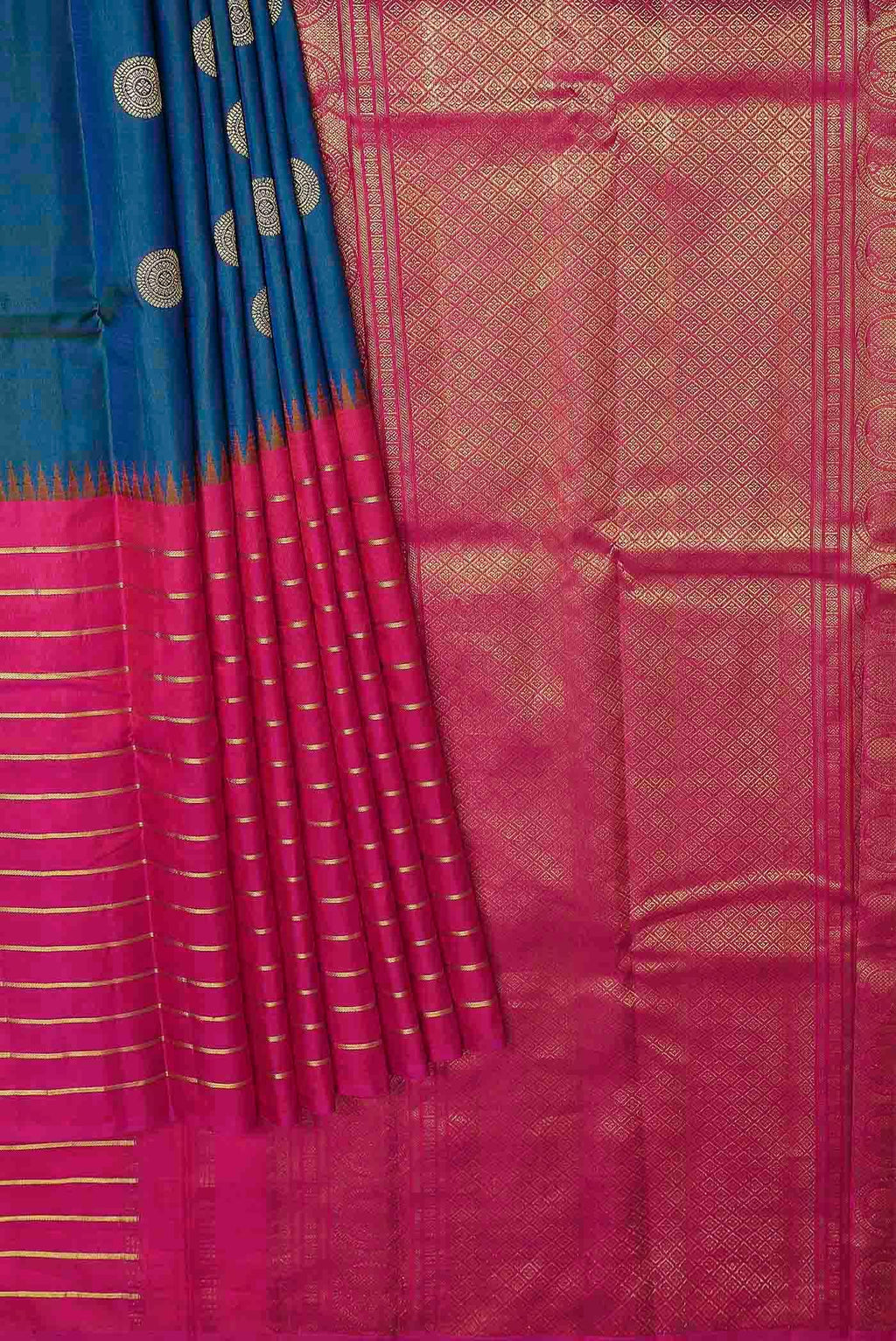 Blue Kanchipuram Silk Saree