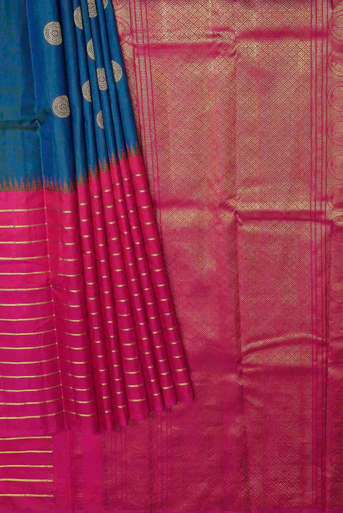 Blue Kanchipuram Silk Saree