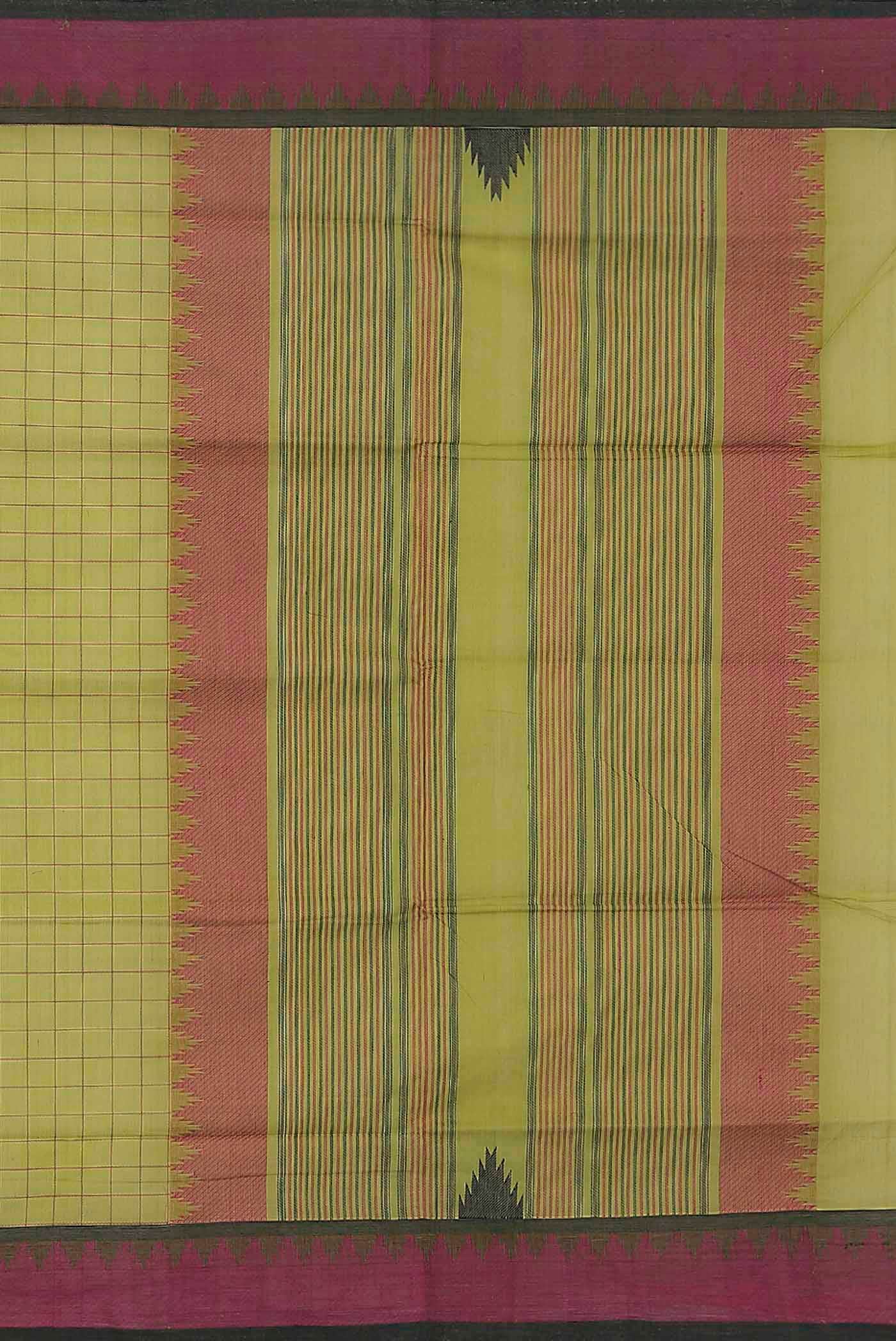 Green Coimbatore Cotton Saree