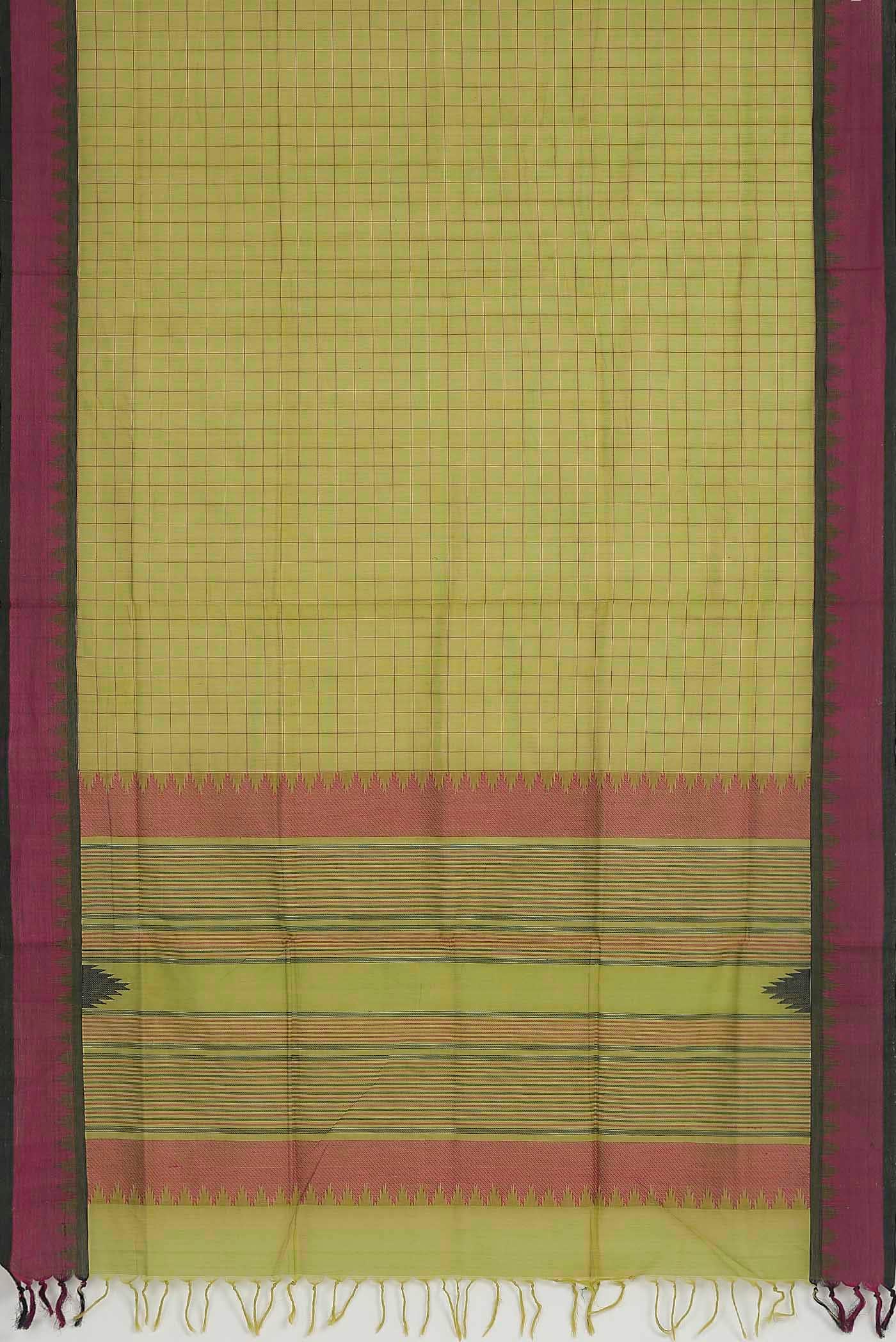 Green Coimbatore Cotton Saree