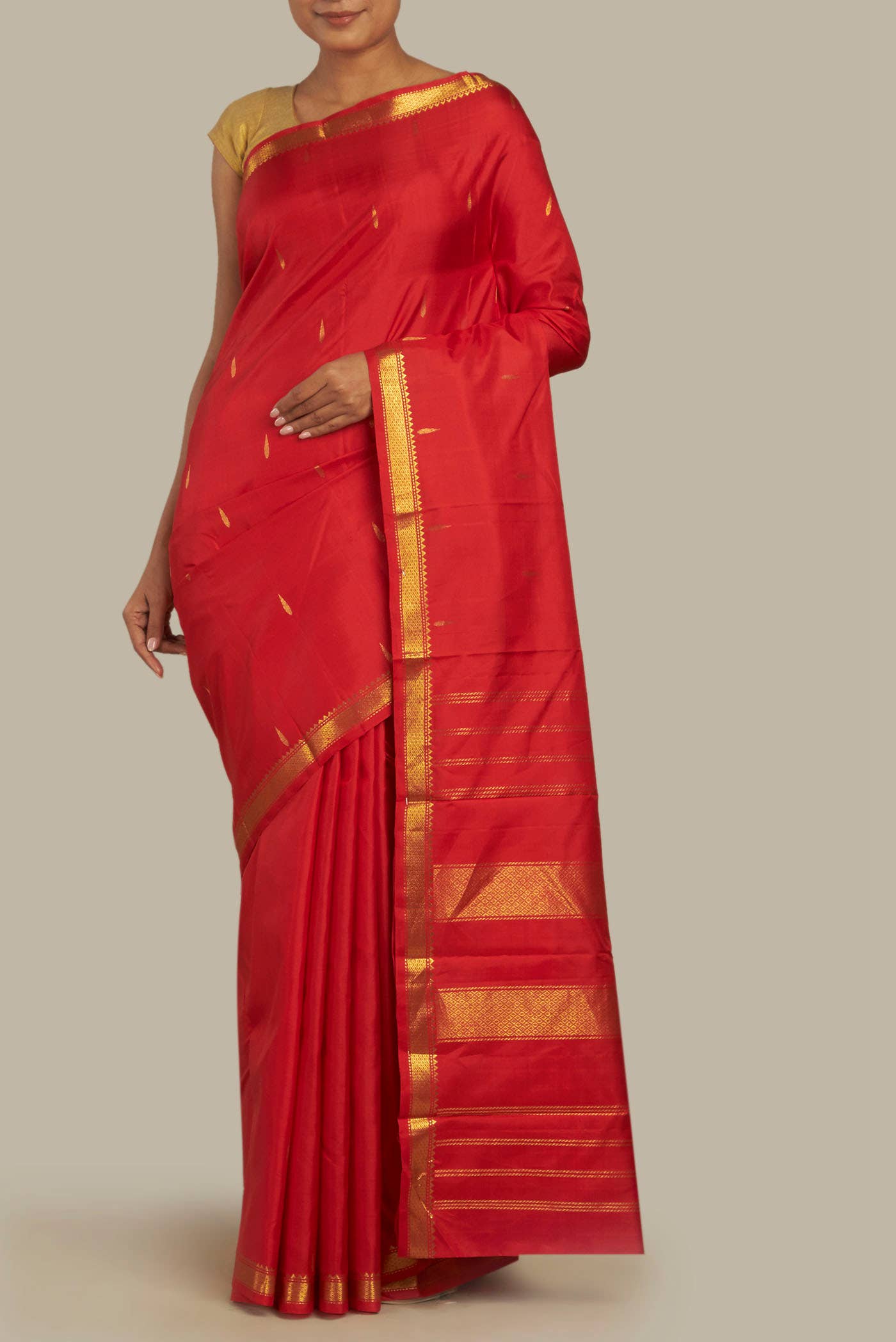 Red Kanchipuram Silk Saree