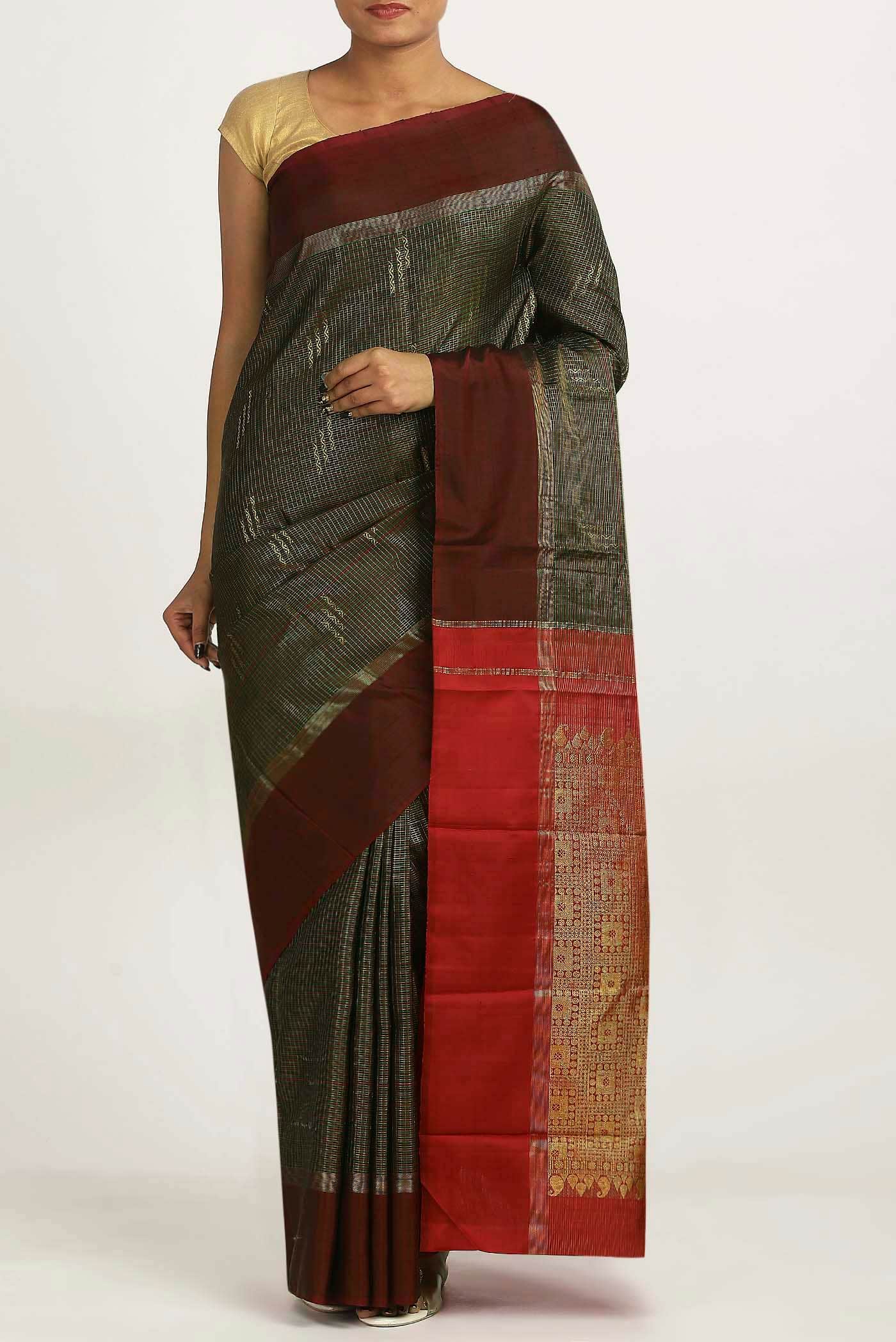 Black Kanchipuram Silk Saree