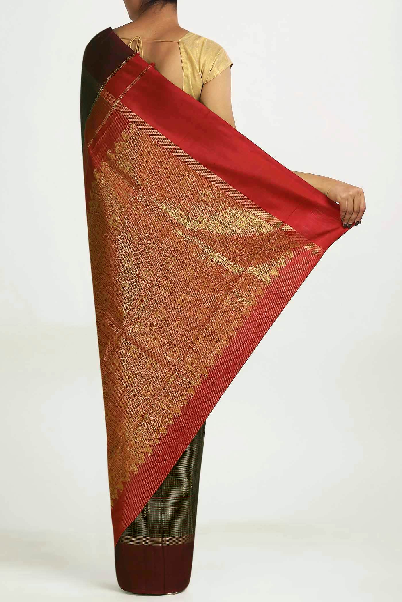 Black Kanchipuram Silk Saree