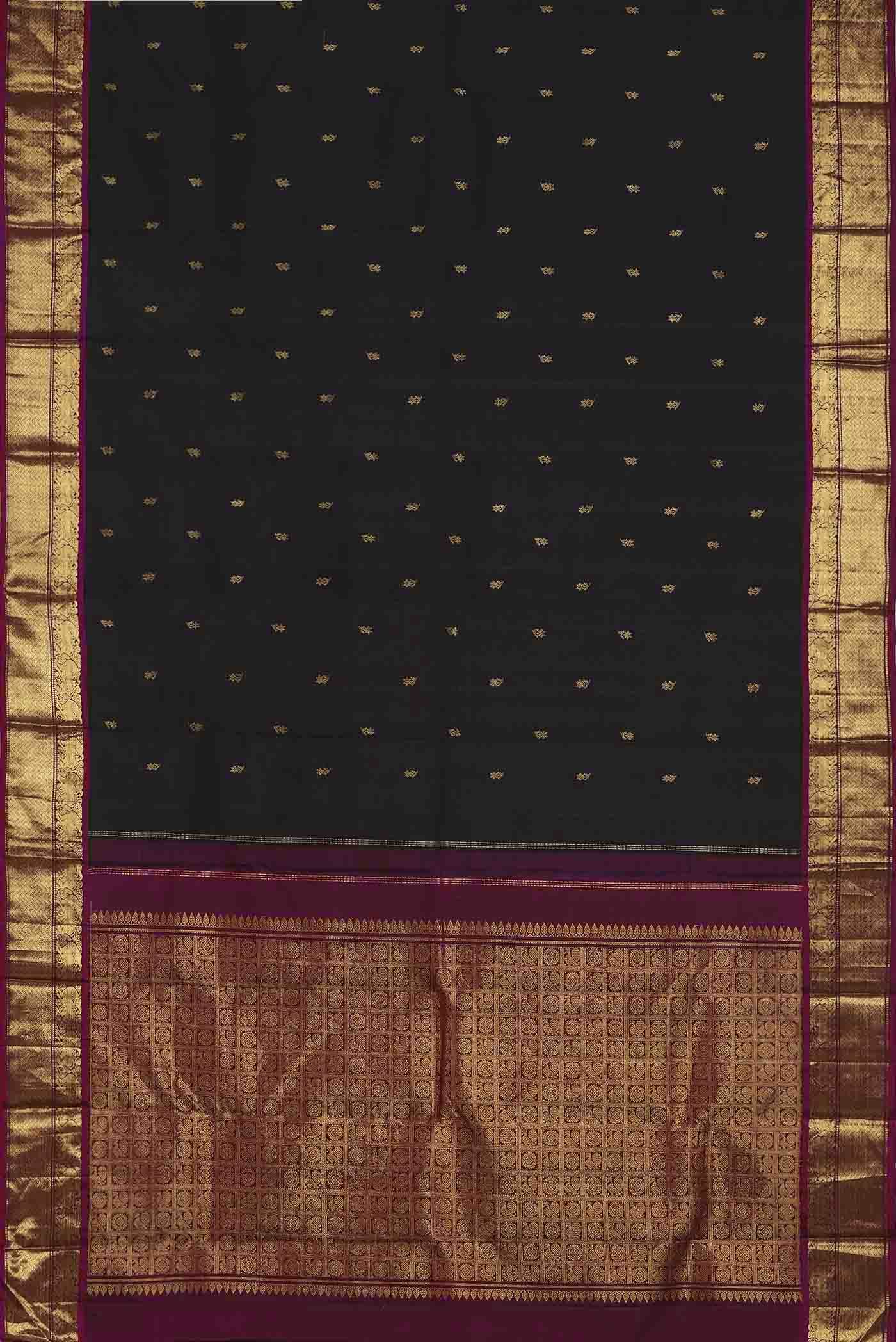 Black Kanchipuram Silk Saree