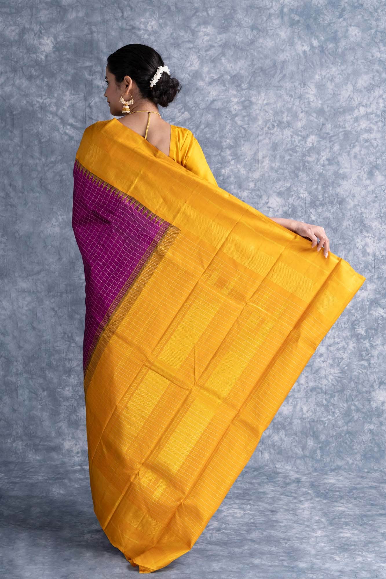 Pure Silk Pure Zari Magenta Kanchipuram Saree