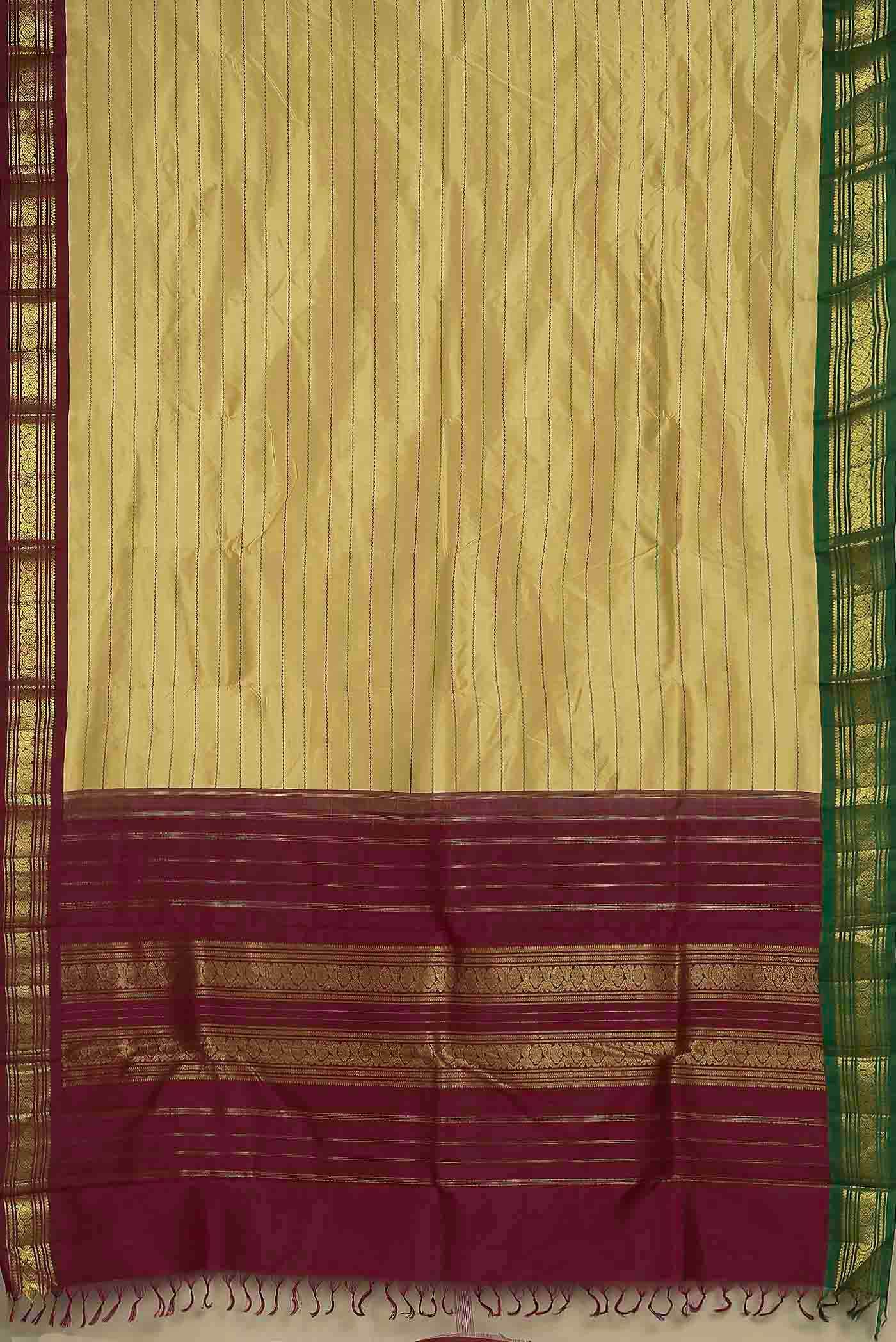 Yellow Kanchipuram Silk Saree