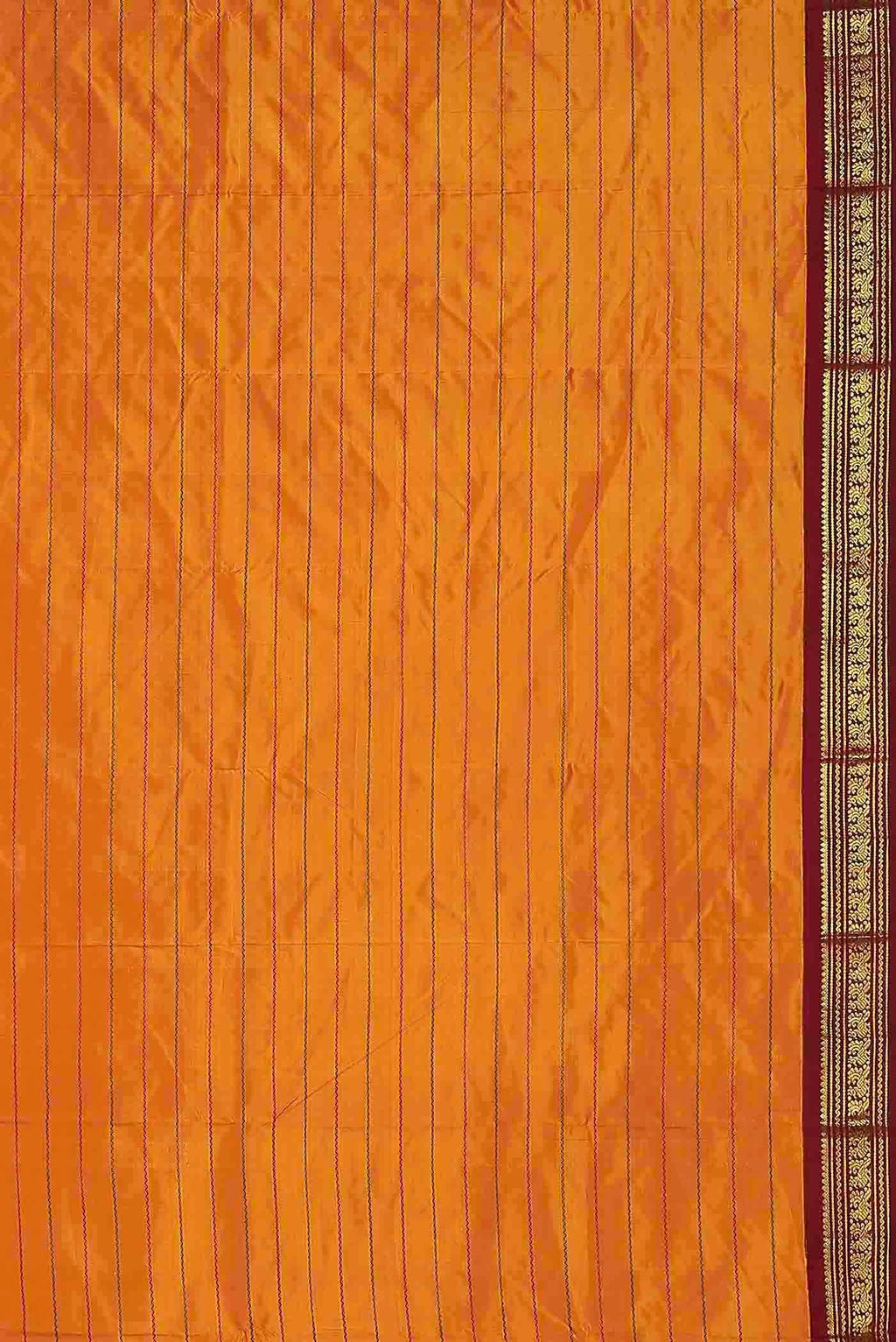 Orange Kanchipuram Silk Saree