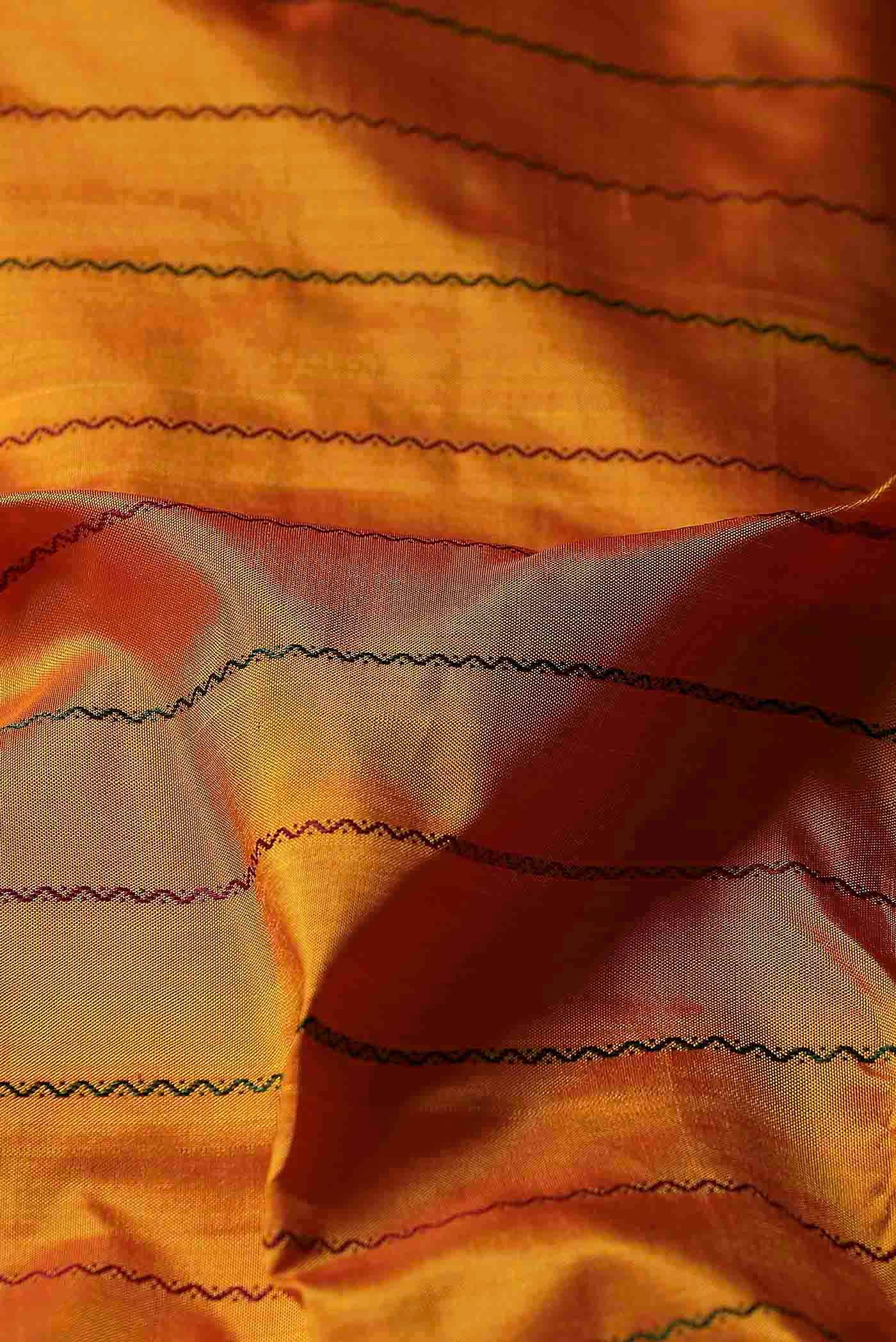 Orange Kanchipuram Silk Saree