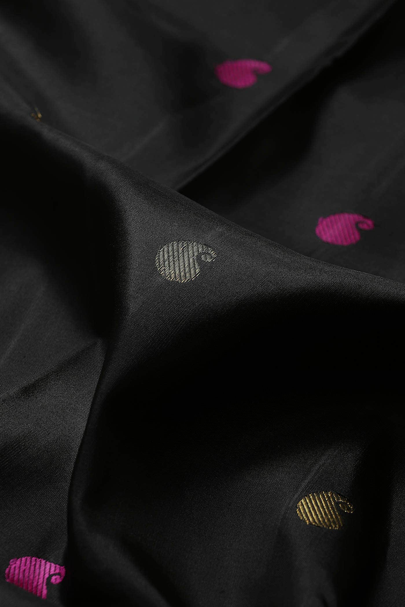 Black Kanchipuram Silk Saree