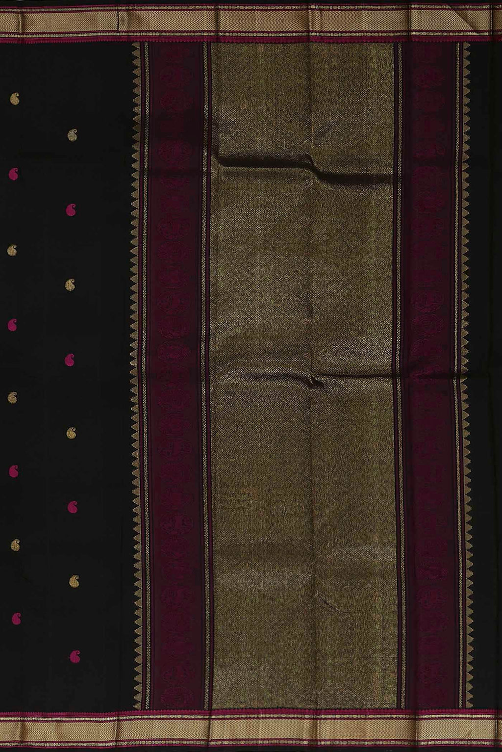 Black Kanchipuram Silk Saree
