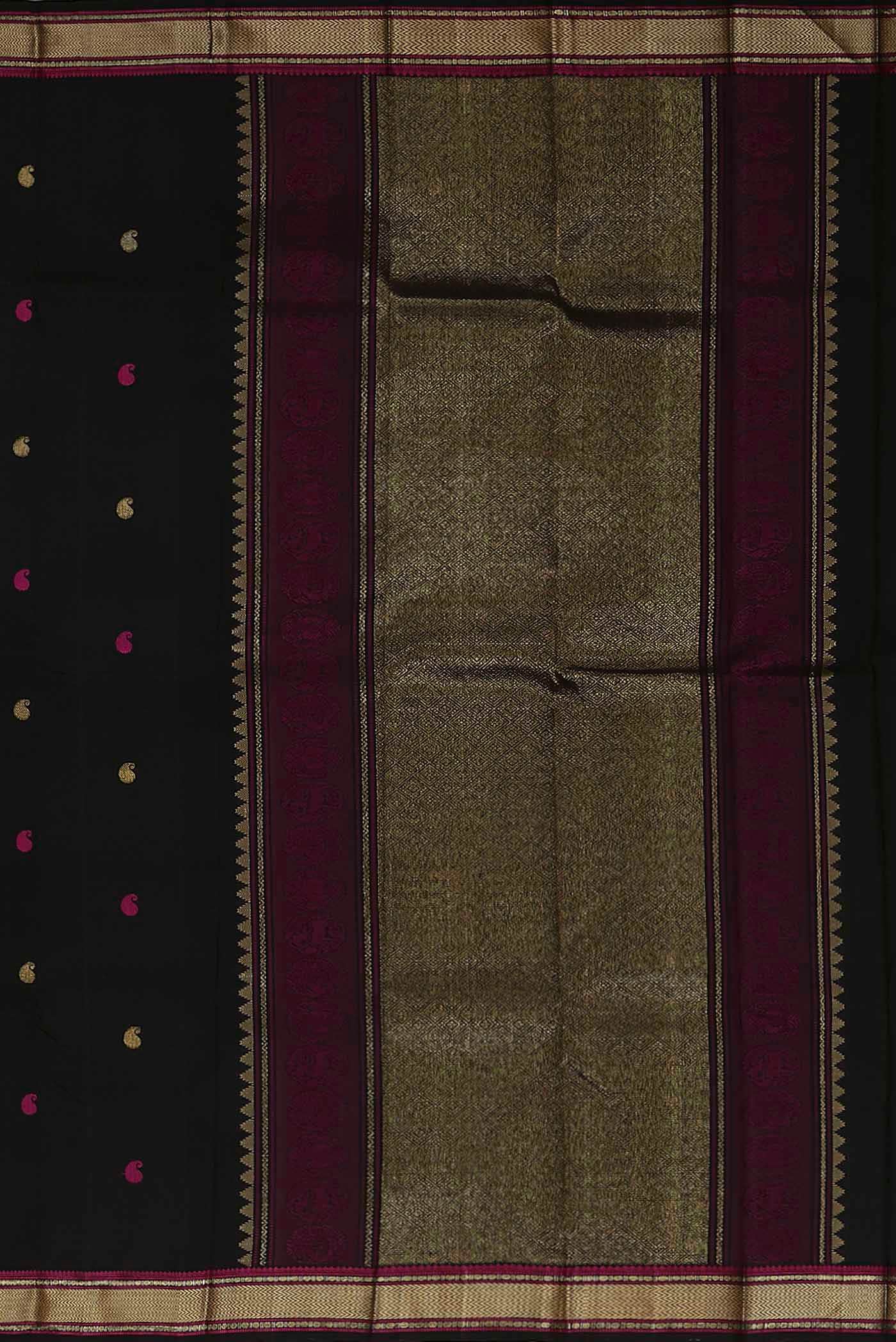Black Kanchipuram Silk Saree