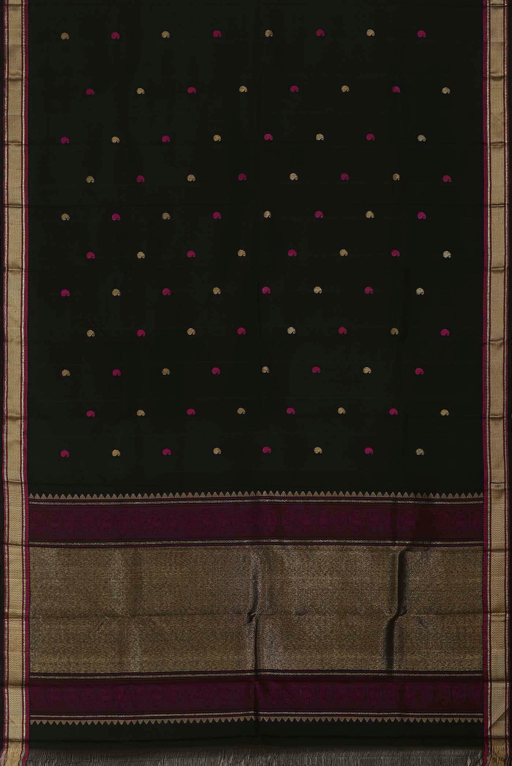 Black Kanchipuram Silk Saree