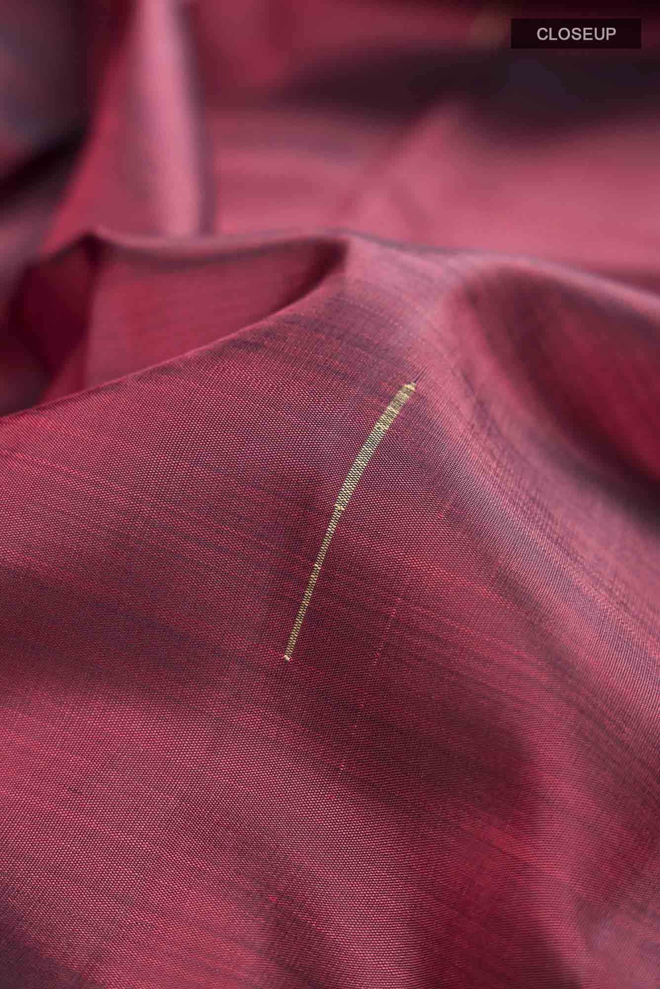 Pure Silk Pure Zari Maroon Kanchipuram Saree