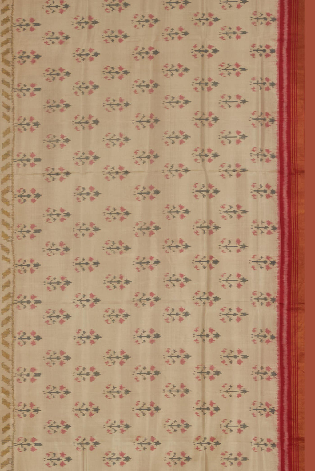 Cream Rajkot Patola Silk Saree