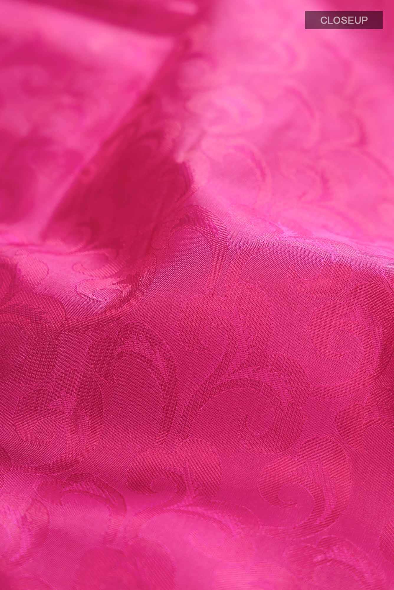 Dark Pink Dual Tone Kanchipuram Silk Saree