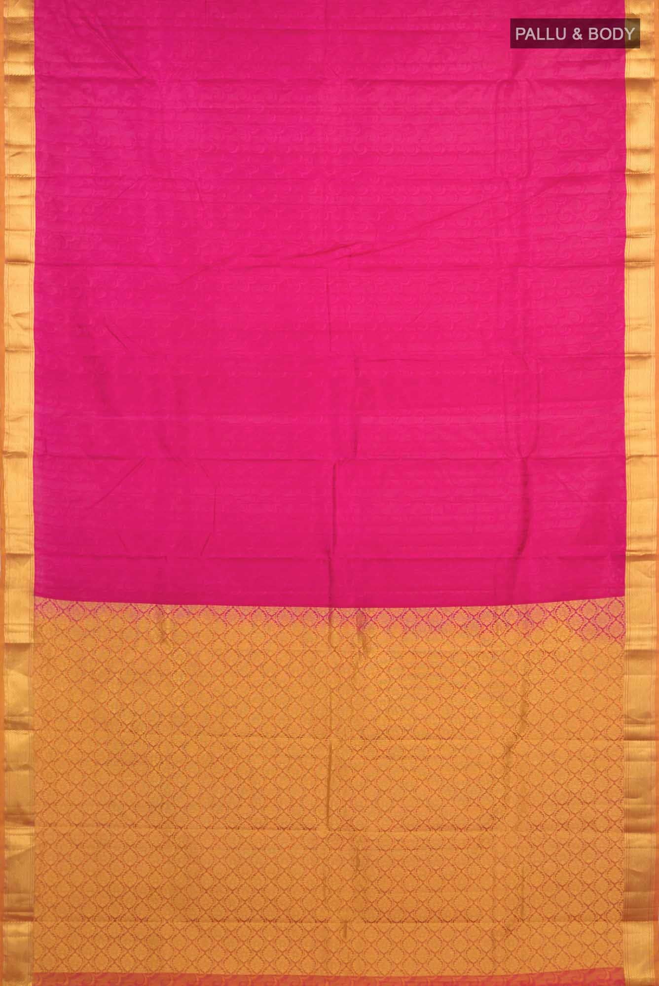 Dark Pink Dual Tone Kanchipuram Silk Saree