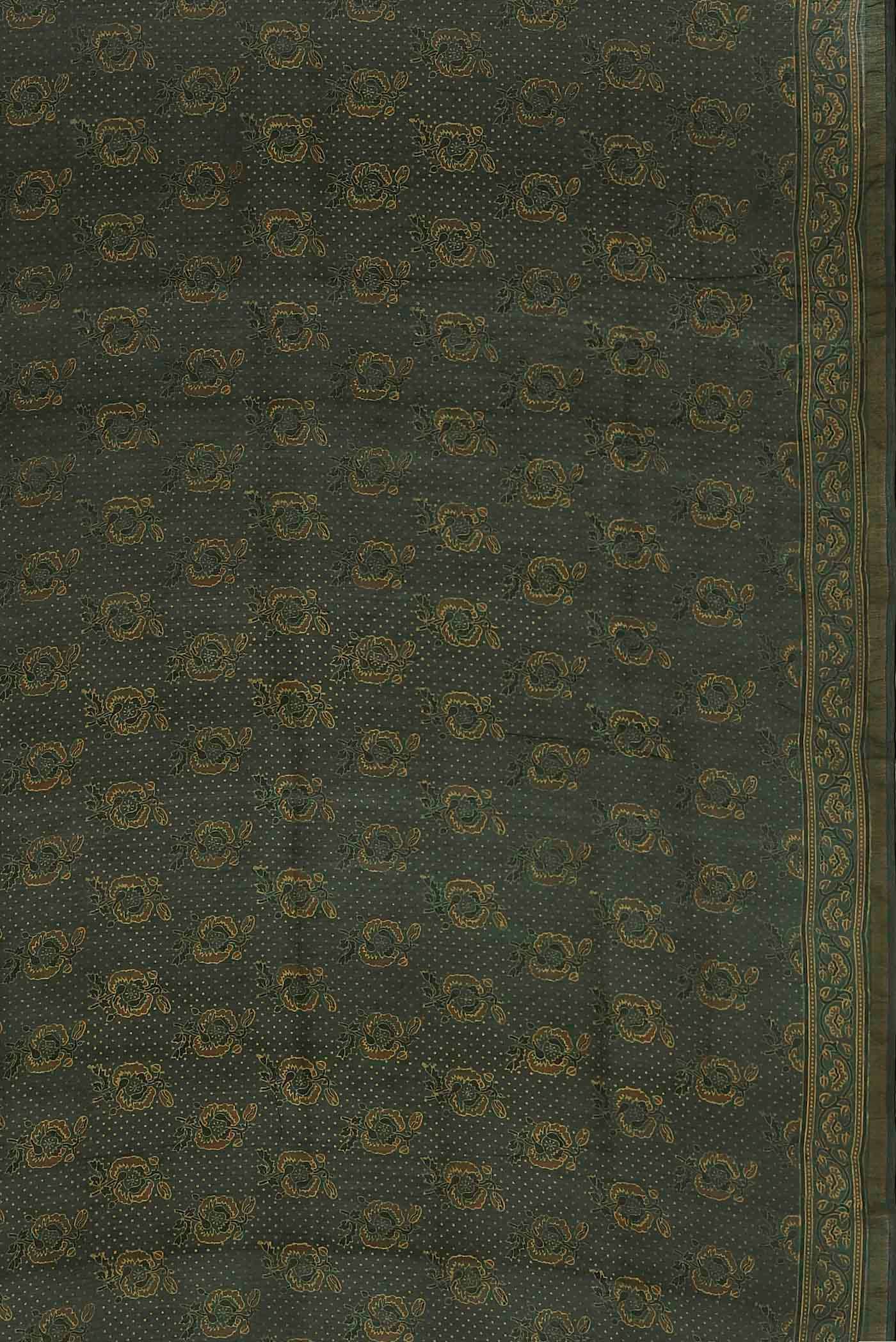 Green Chanderi Silk Cotton Saree