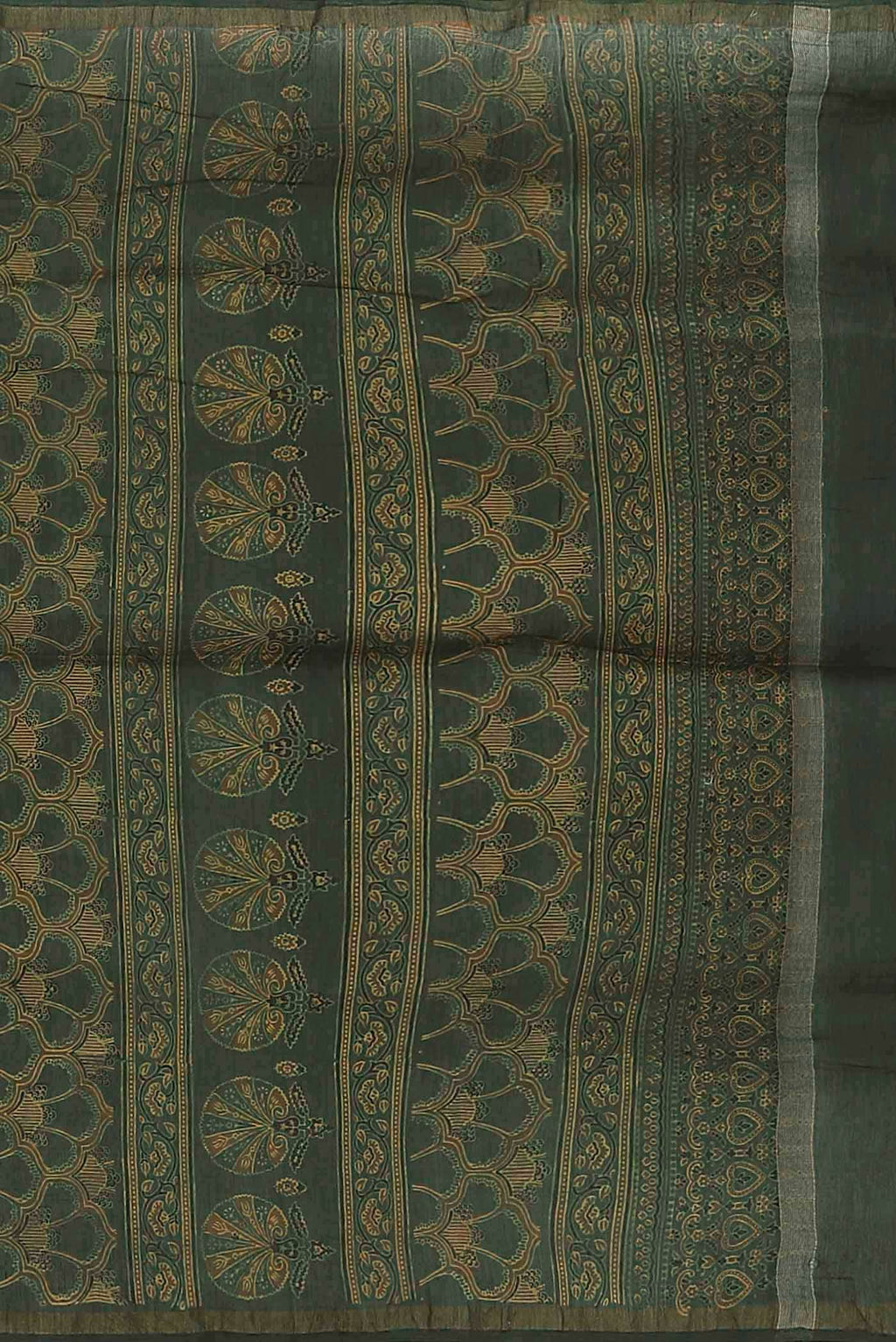 Green Chanderi Silk Cotton Saree