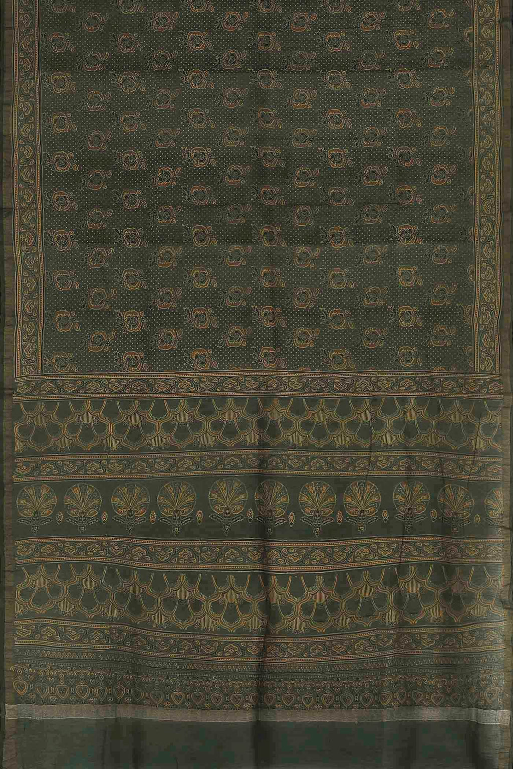 Green Chanderi Silk Cotton Saree