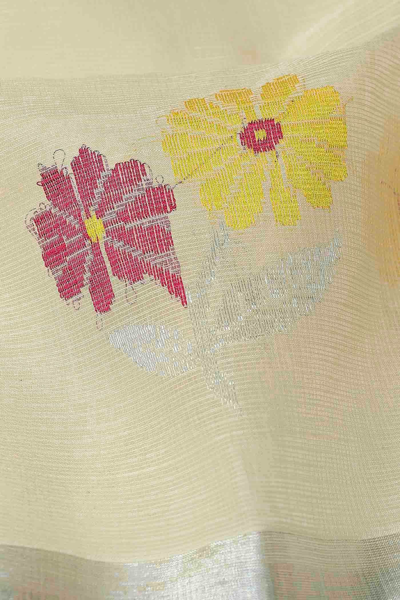 Yellow Kota Silk Saree