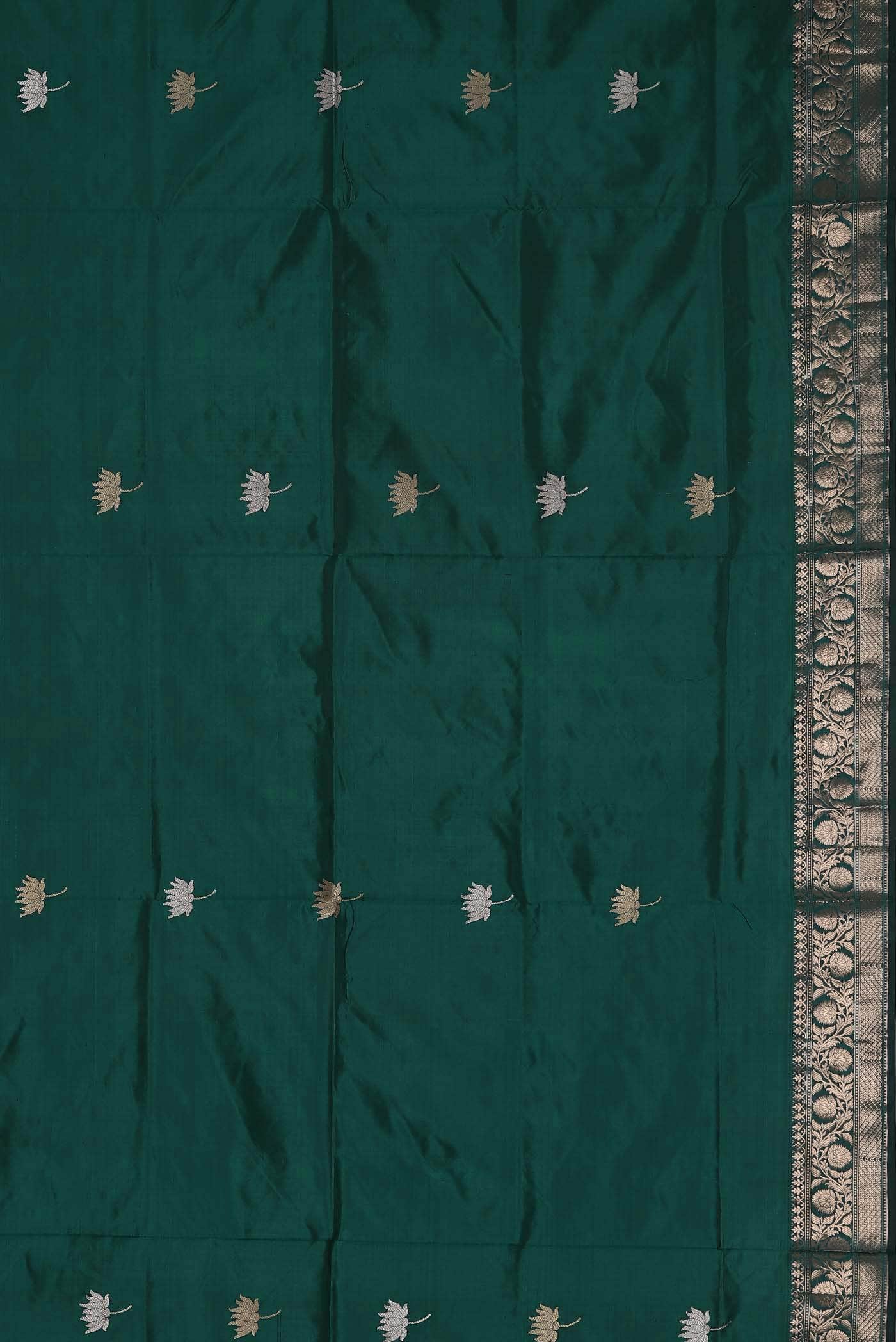 Green Banarasi Katan Silk Saree