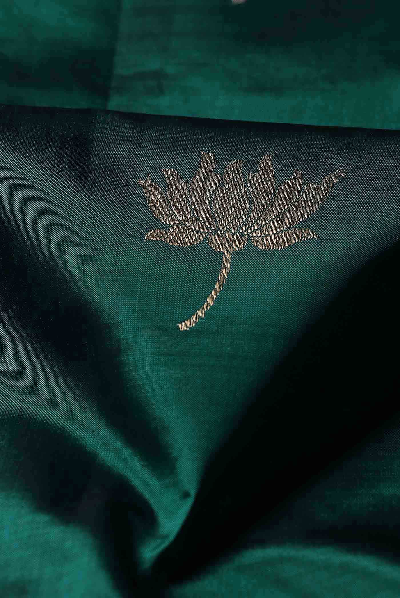 Green Banarasi Katan Silk Saree