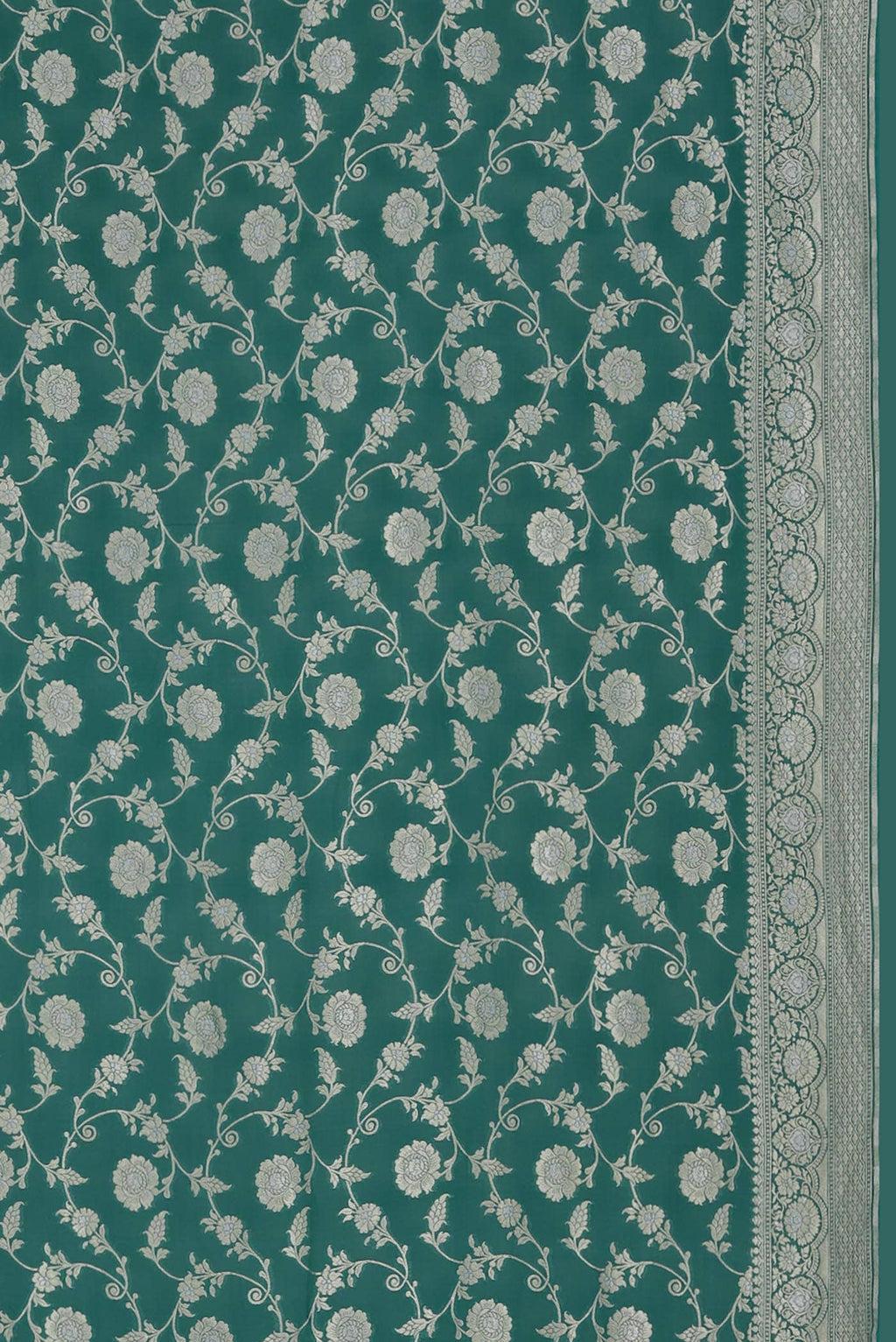 Green Banarasi Georgette Saree