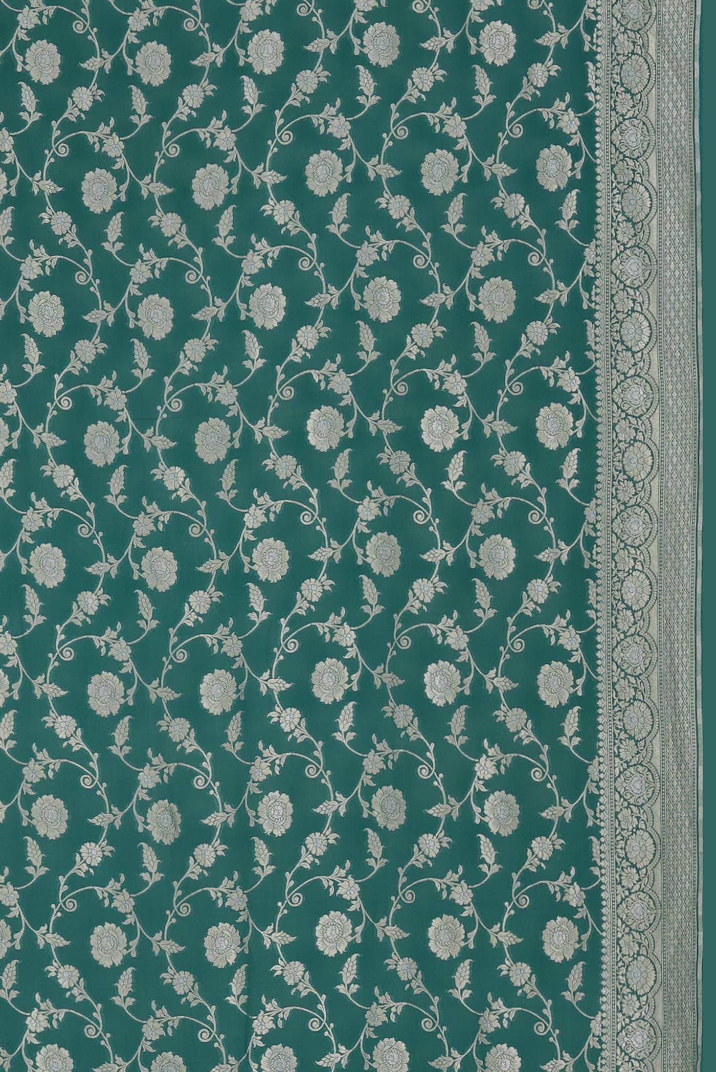 Green Banarasi Georgette Saree