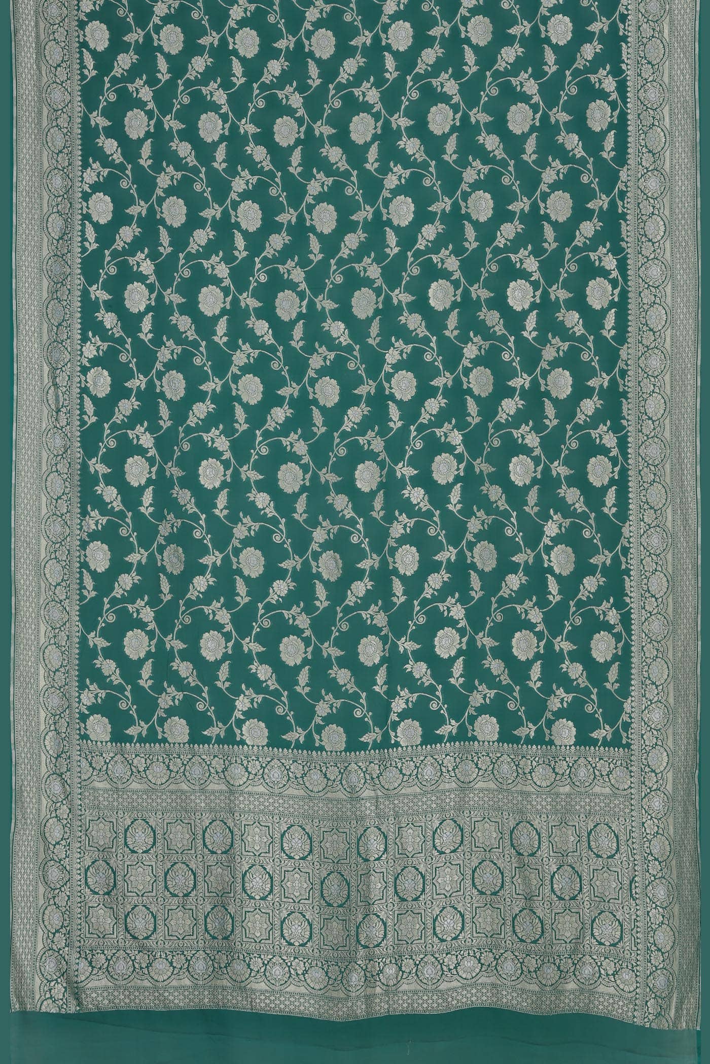 Green Banarasi Georgette Saree