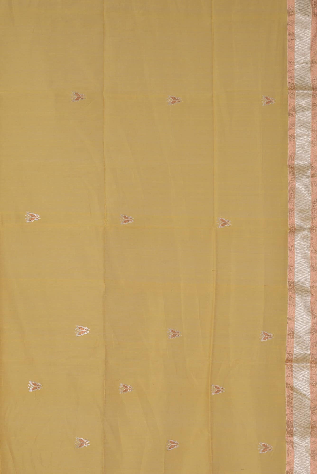 Yellow Maheshwari Silk Cotton Saree