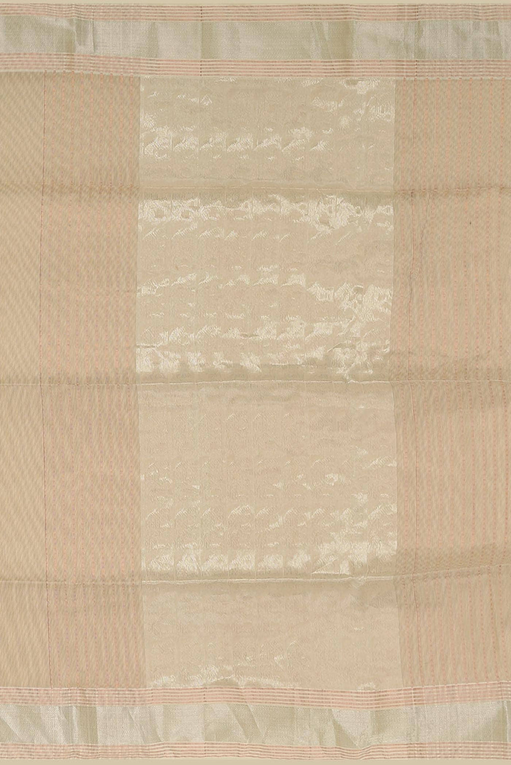 Cream Maheshwari Silk Saree