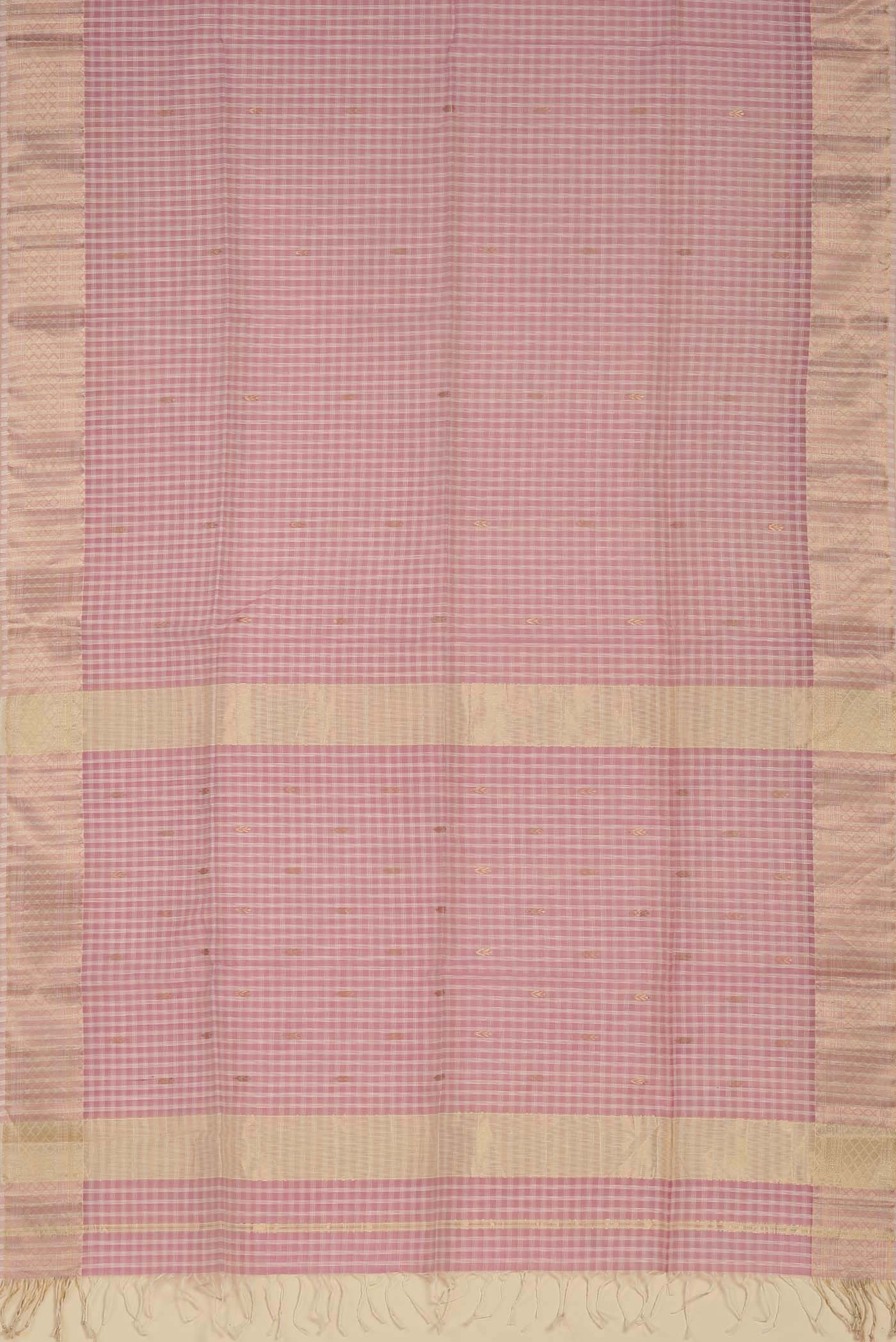 Pink Maheshwari Silk Saree