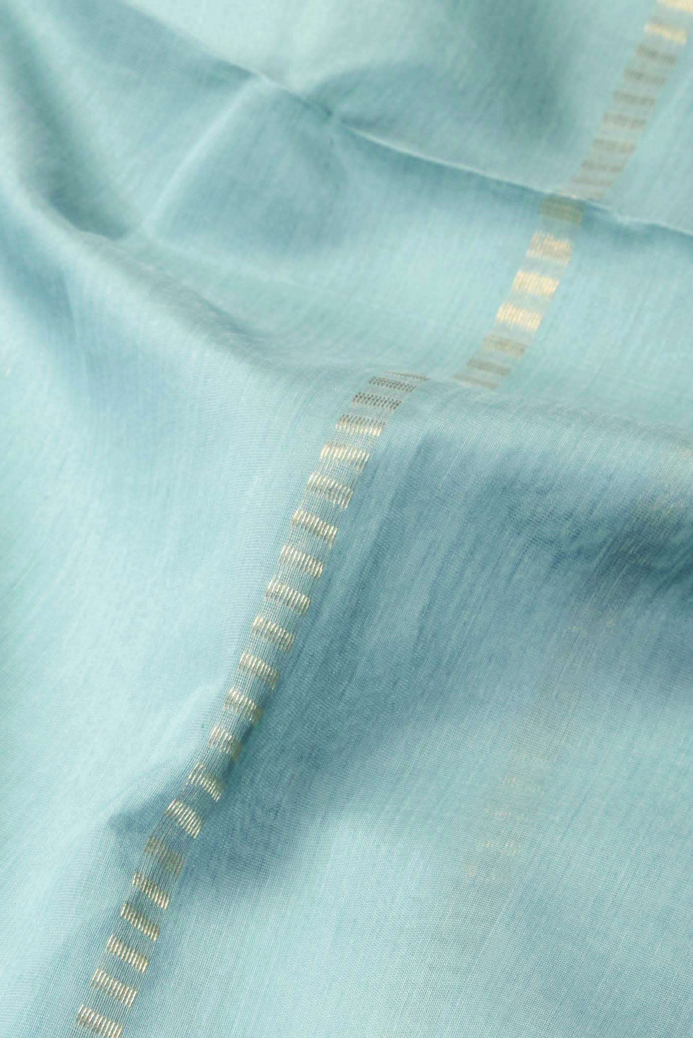 Light Blue Maheshwari Silk Cotton Saree