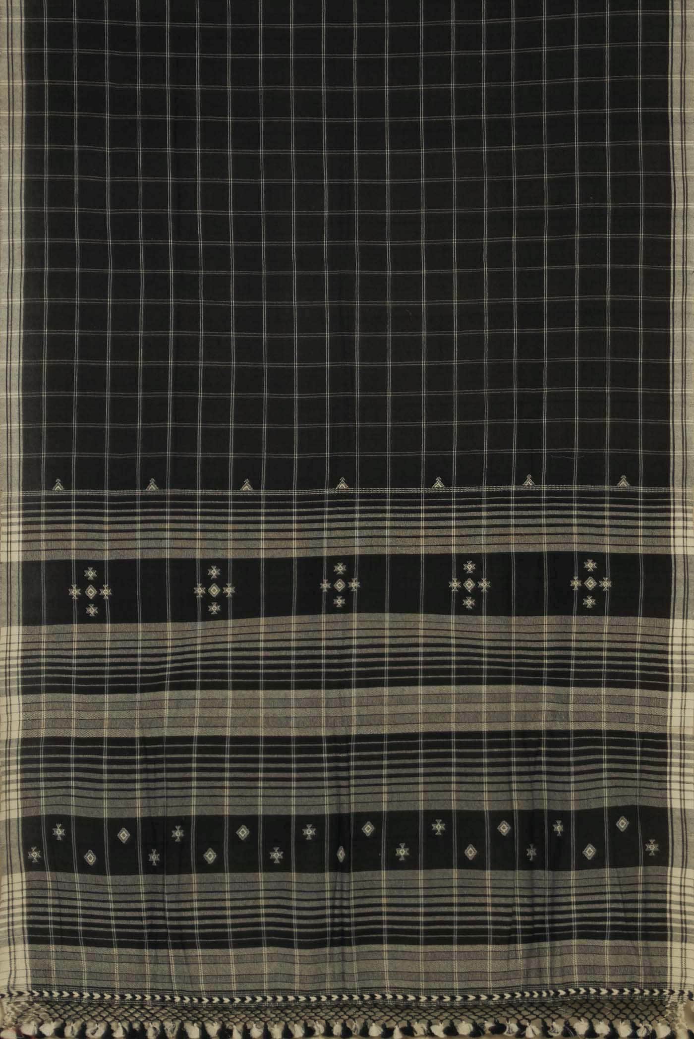 Black Bengal Cotton Saree