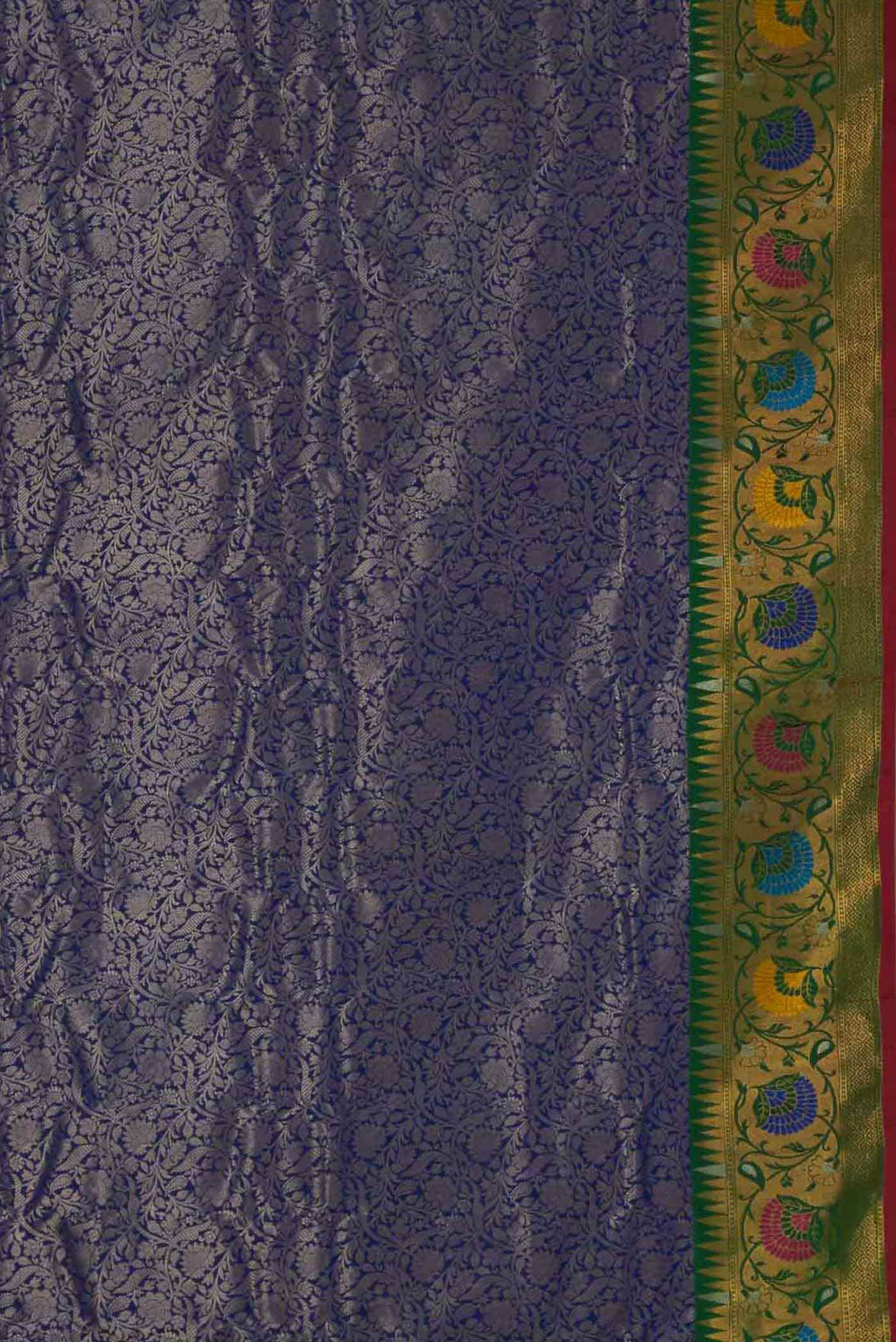 Blue Gadwal Silk Saree