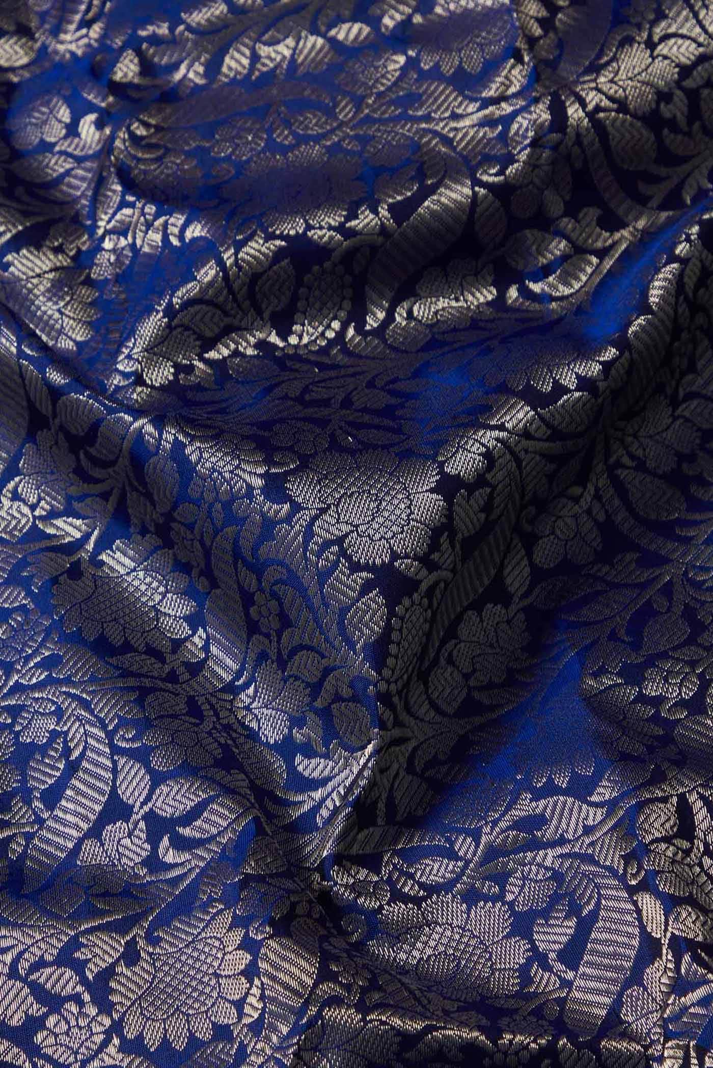 Blue Gadwal Silk Saree
