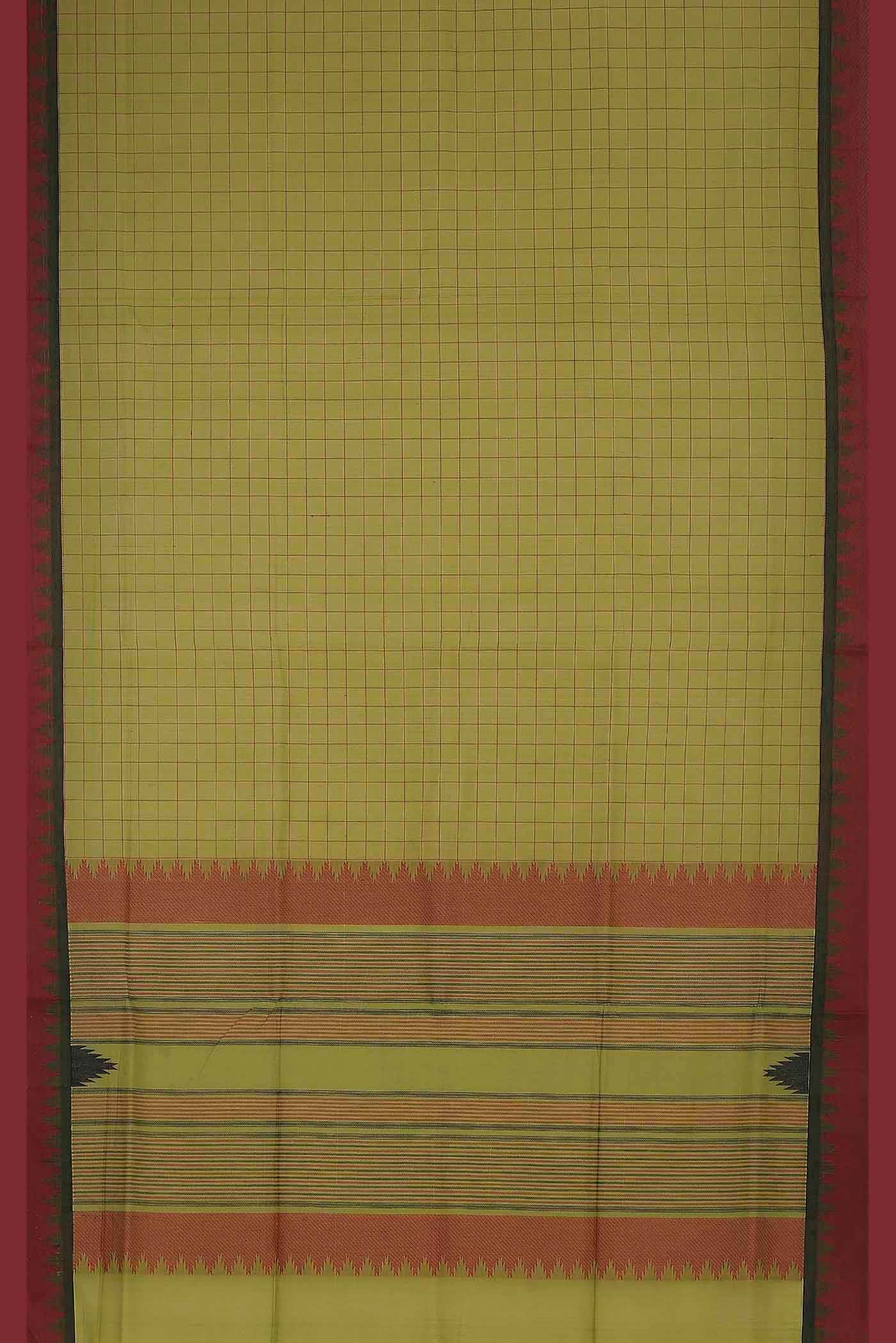 Green Cotton Saree
