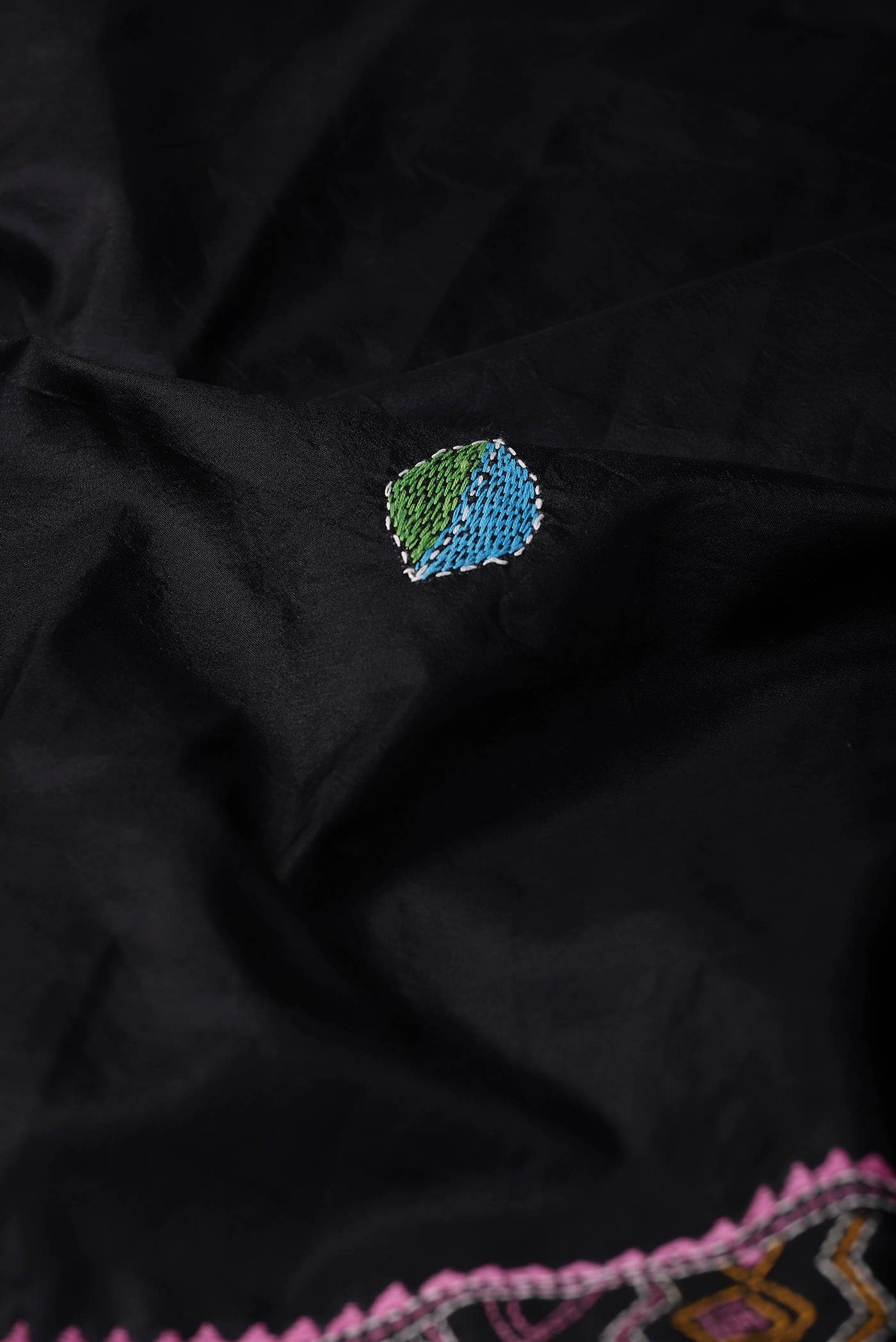 Black Tussar Silk Saree