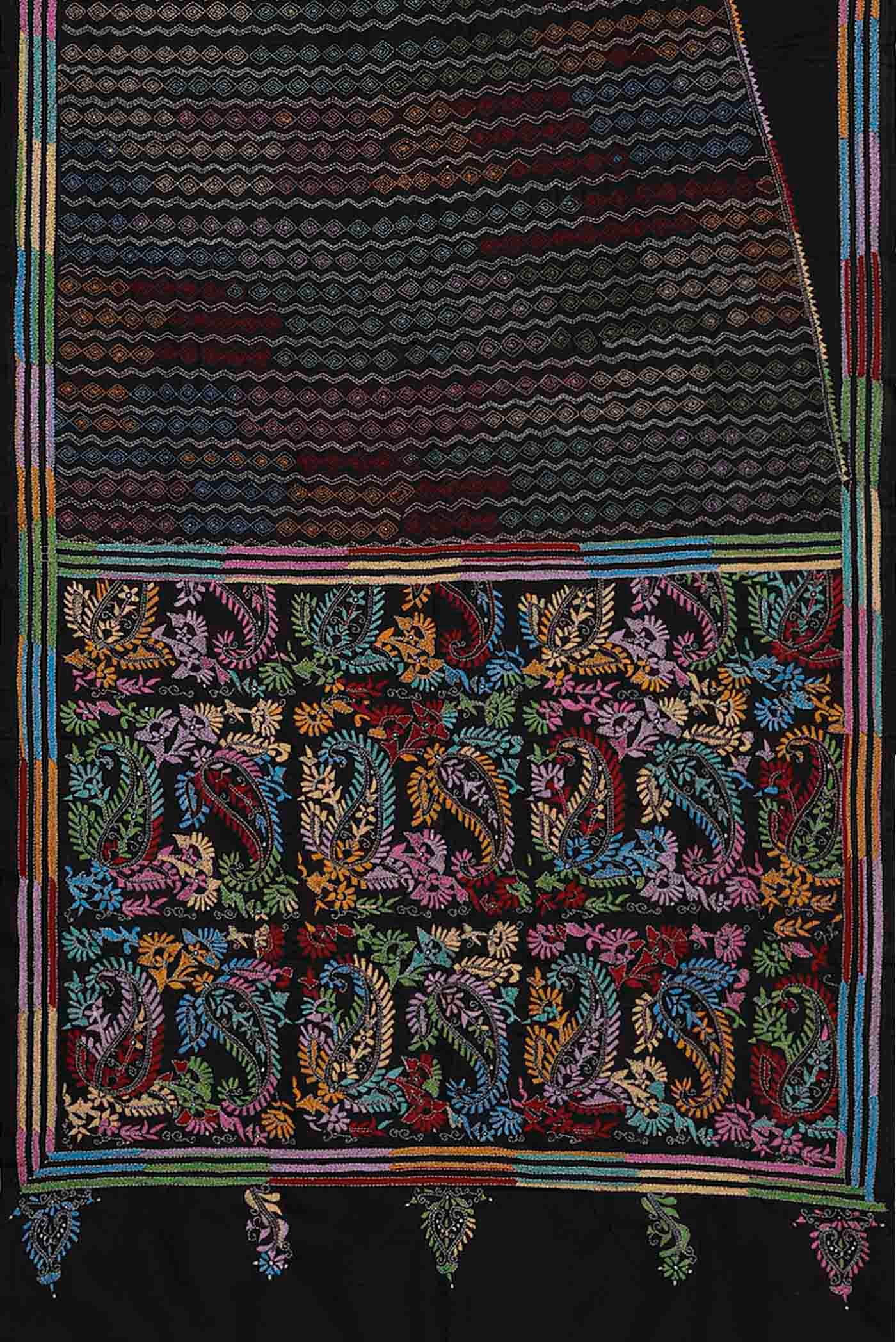 Black Tussar Silk Saree