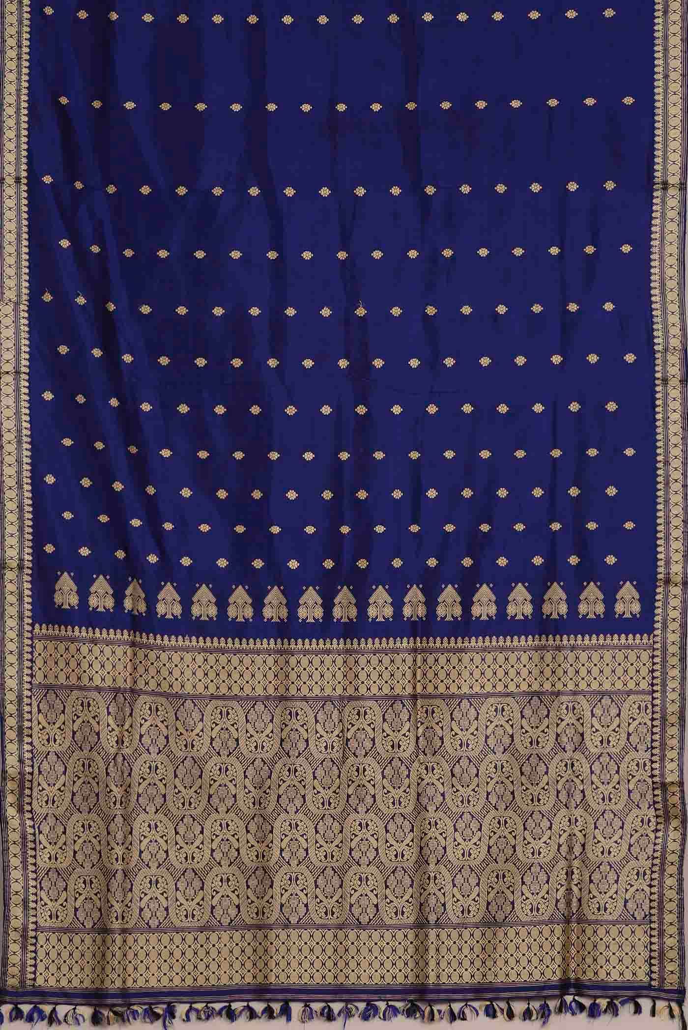 Blue Assam Silk Saree