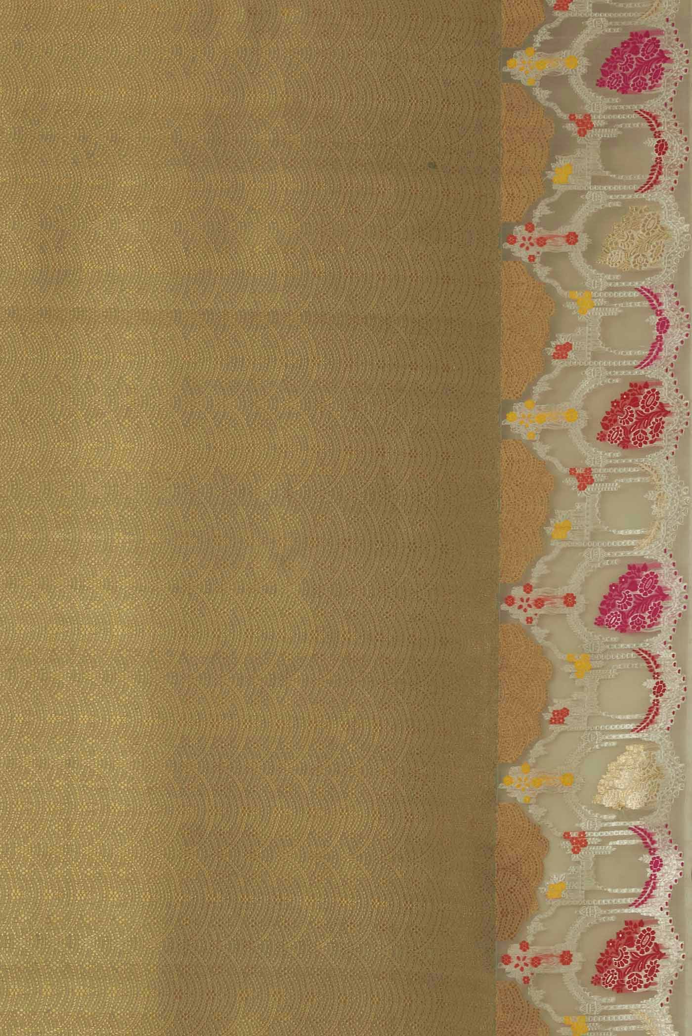 Green Banarasi Kora Silk Saree