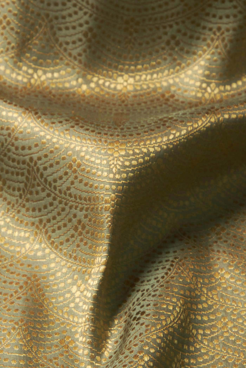 Green Banarasi Kora Silk Saree