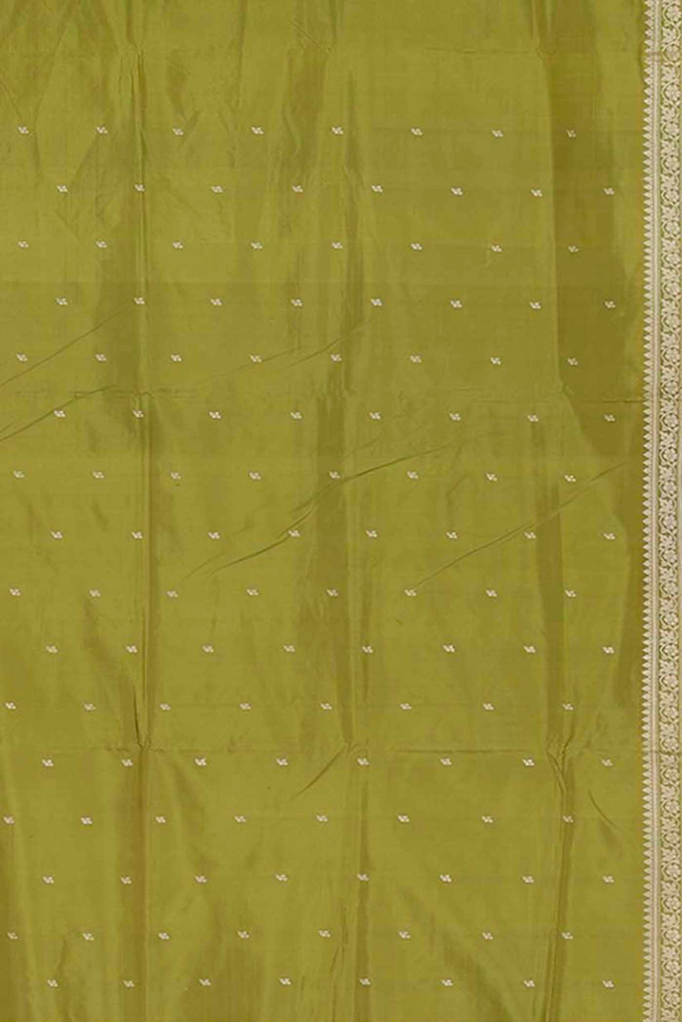 Green Banarasi Katan Silk Saree