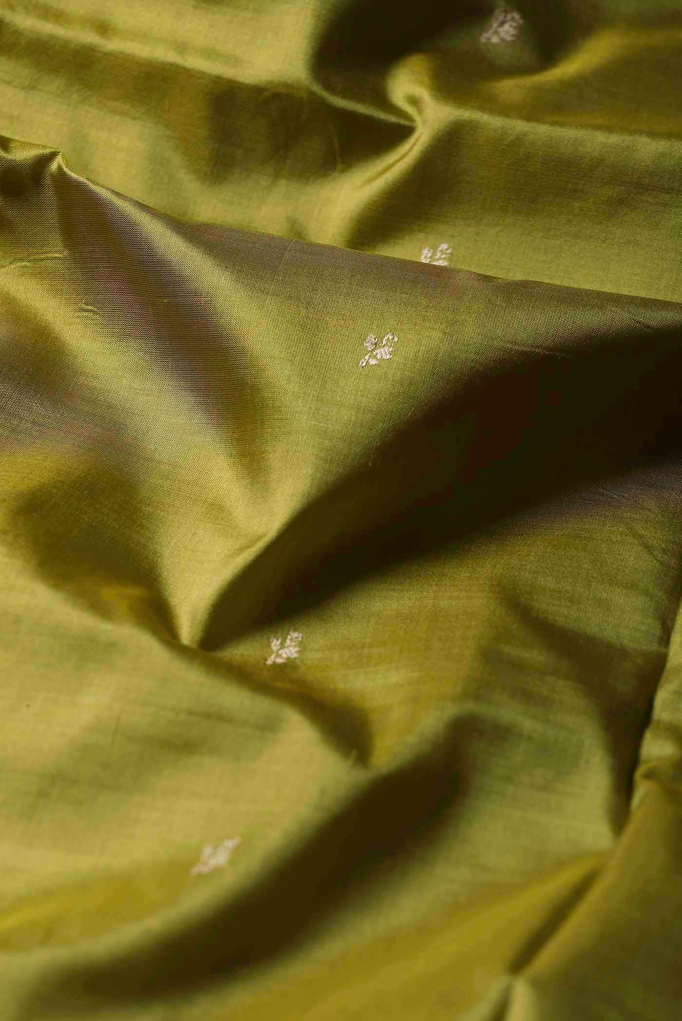 Green Banarasi Katan Silk Saree