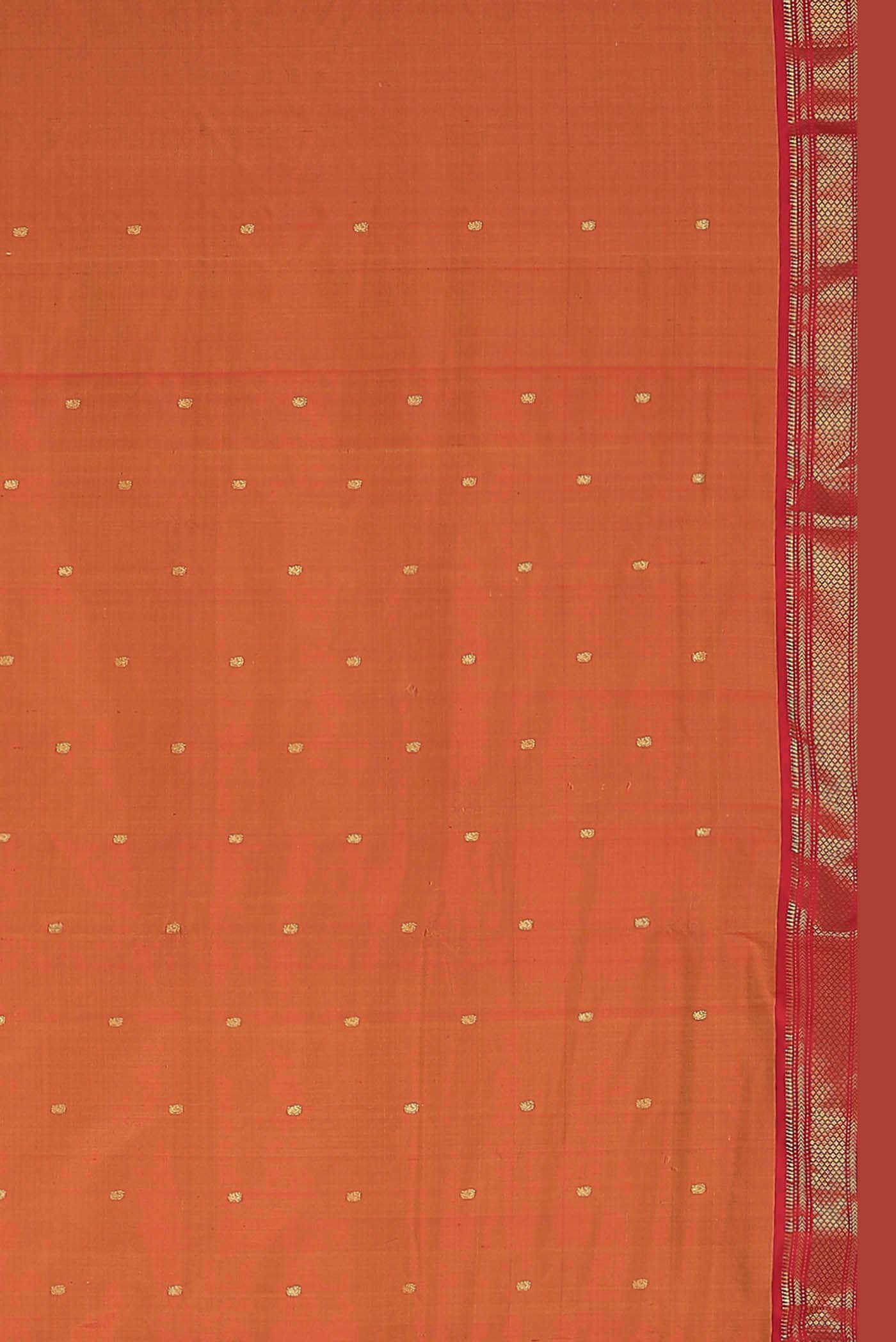 Orange Paithani Silk Saree