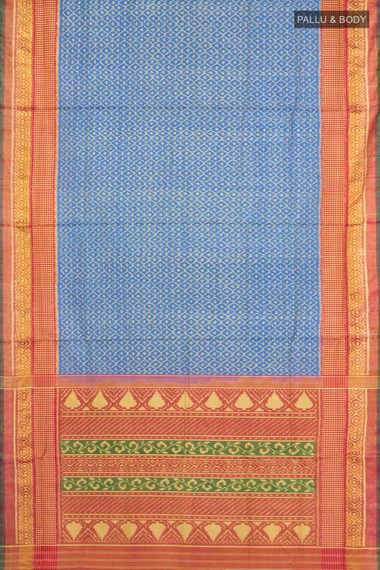 Blue Dual Tone Rajkot Patola Silk Saree